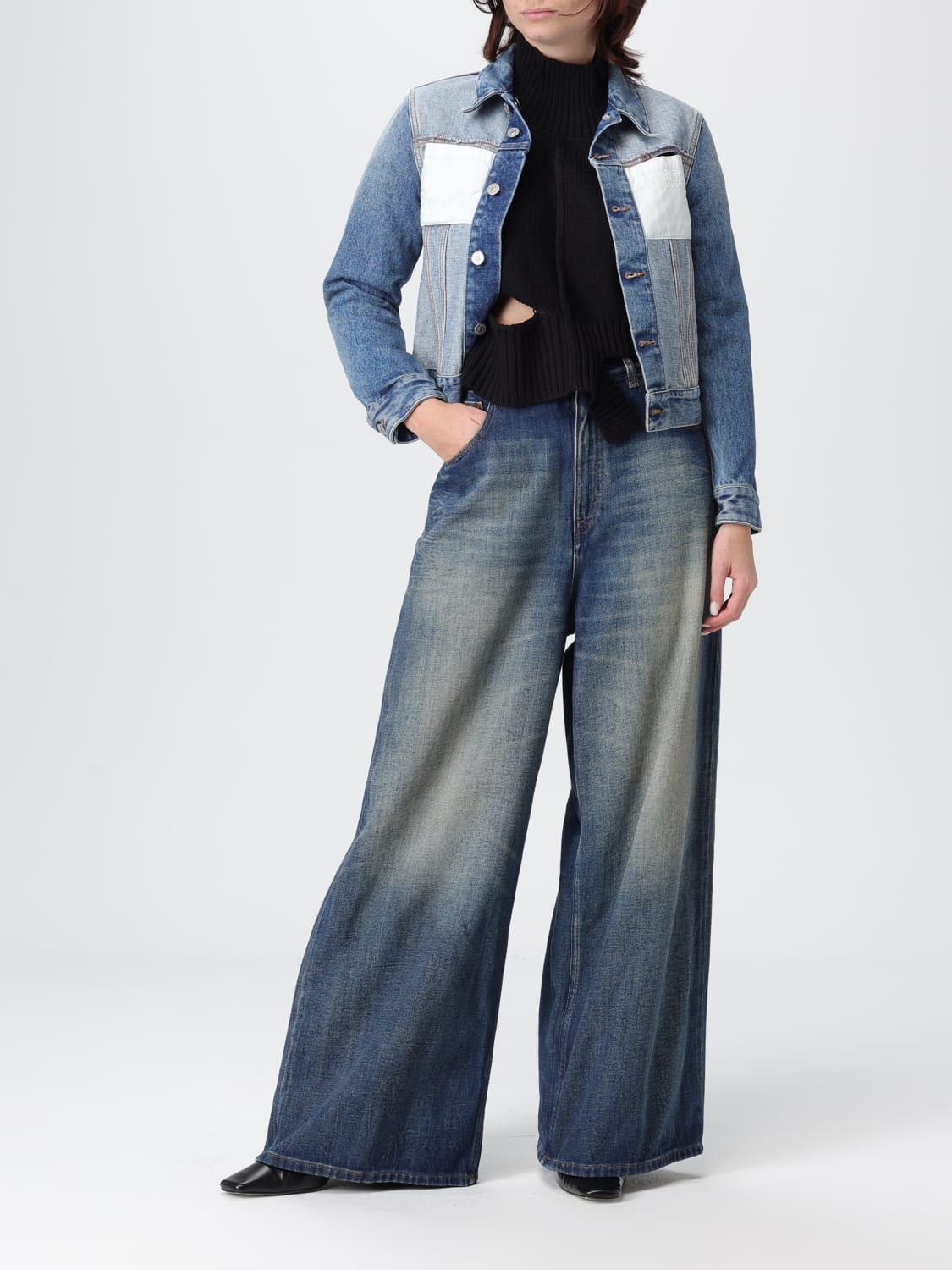 MM6 MAISON MARGIELA JEANS: Jeans woman Mm6 Maison Margiela, Gnawed Blue - Img 2