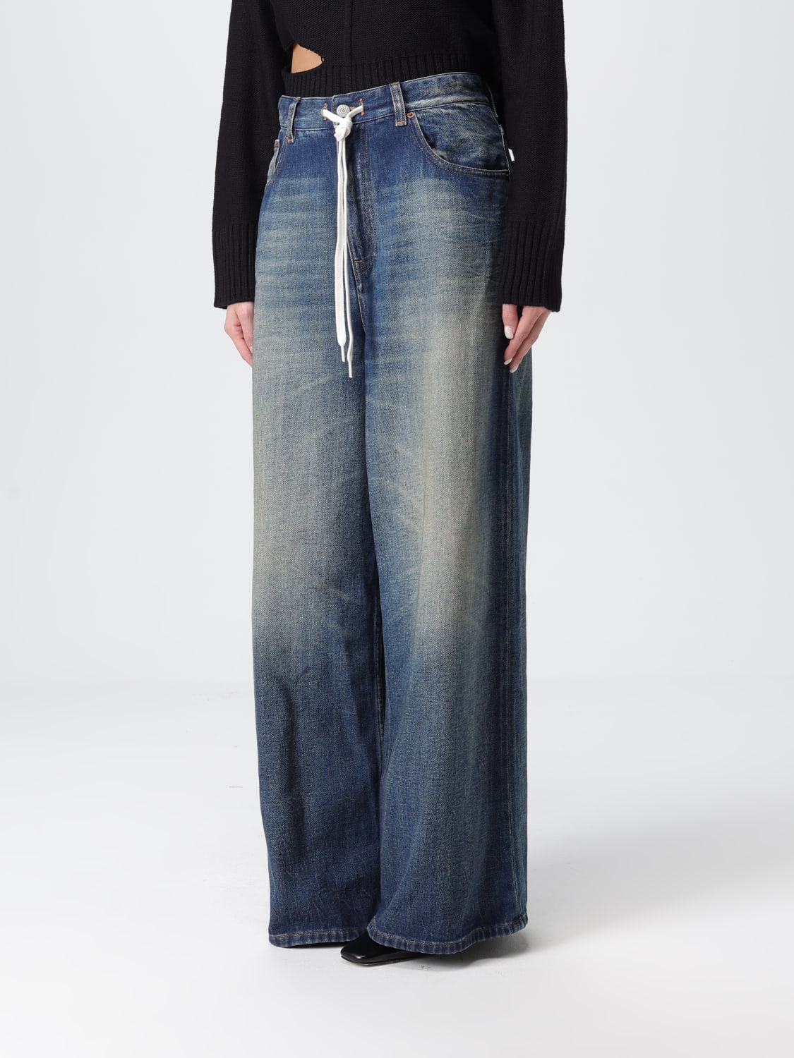 MM6 MAISON MARGIELA JEANS: Jeans woman Mm6 Maison Margiela, Gnawed Blue - Img 4