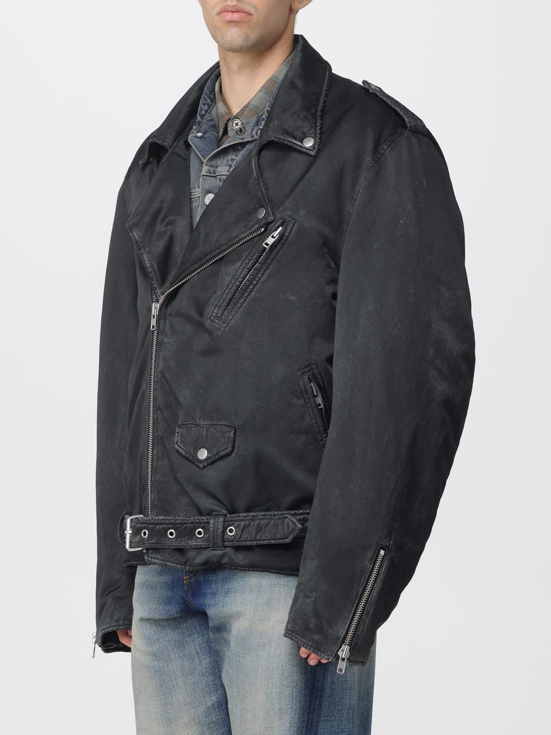 MM6 MAISON MARGIELA GIACCA: Giacca MM6 Maison Margiela in viscosa , Nero - Img 4