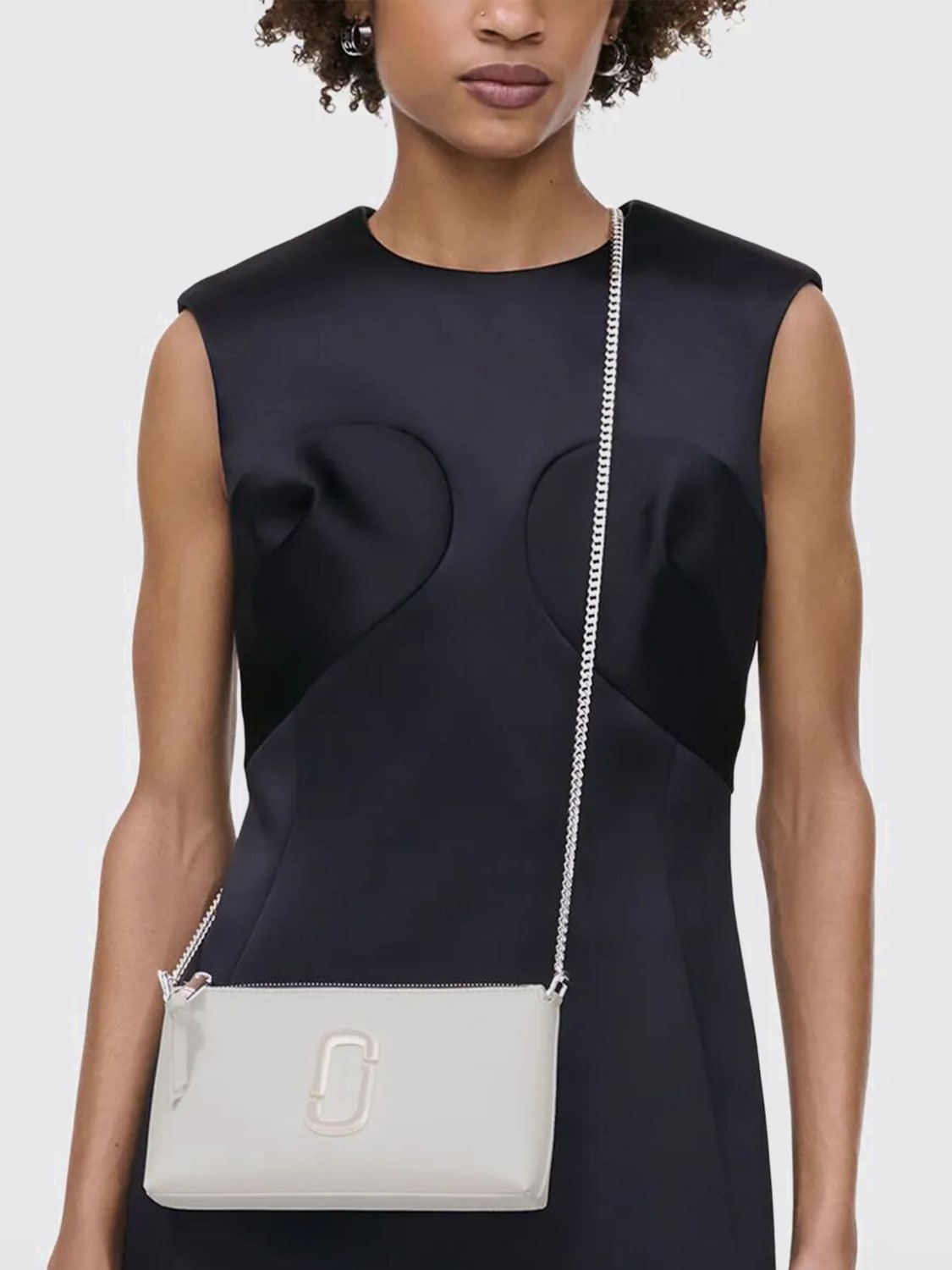 MARC JACOBS BORSA A SPALLA: Borsa The Pochette Marc Jacobs in pelle saffiano , Bianco - Img 2