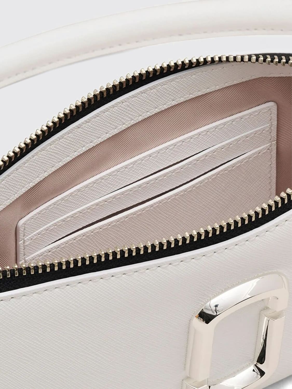 MARC JACOBS BORSA A SPALLA: Borsa The Pochette Marc Jacobs in pelle saffiano , Bianco - Img 5