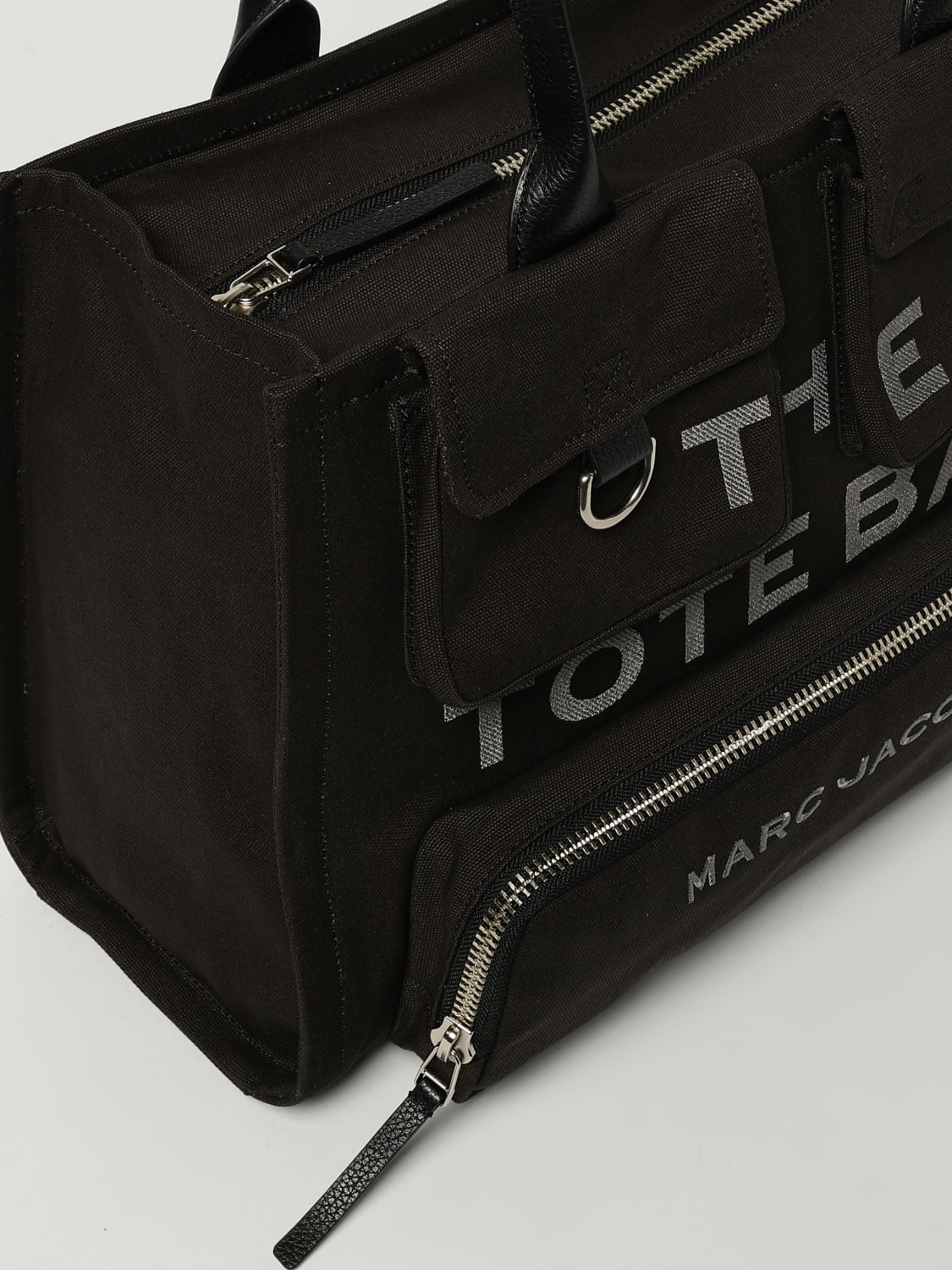 MARC JACOBS BORSA TOTE: Borsa The Large Cargo Marc Jacobs in cotone , Nero - Img 3