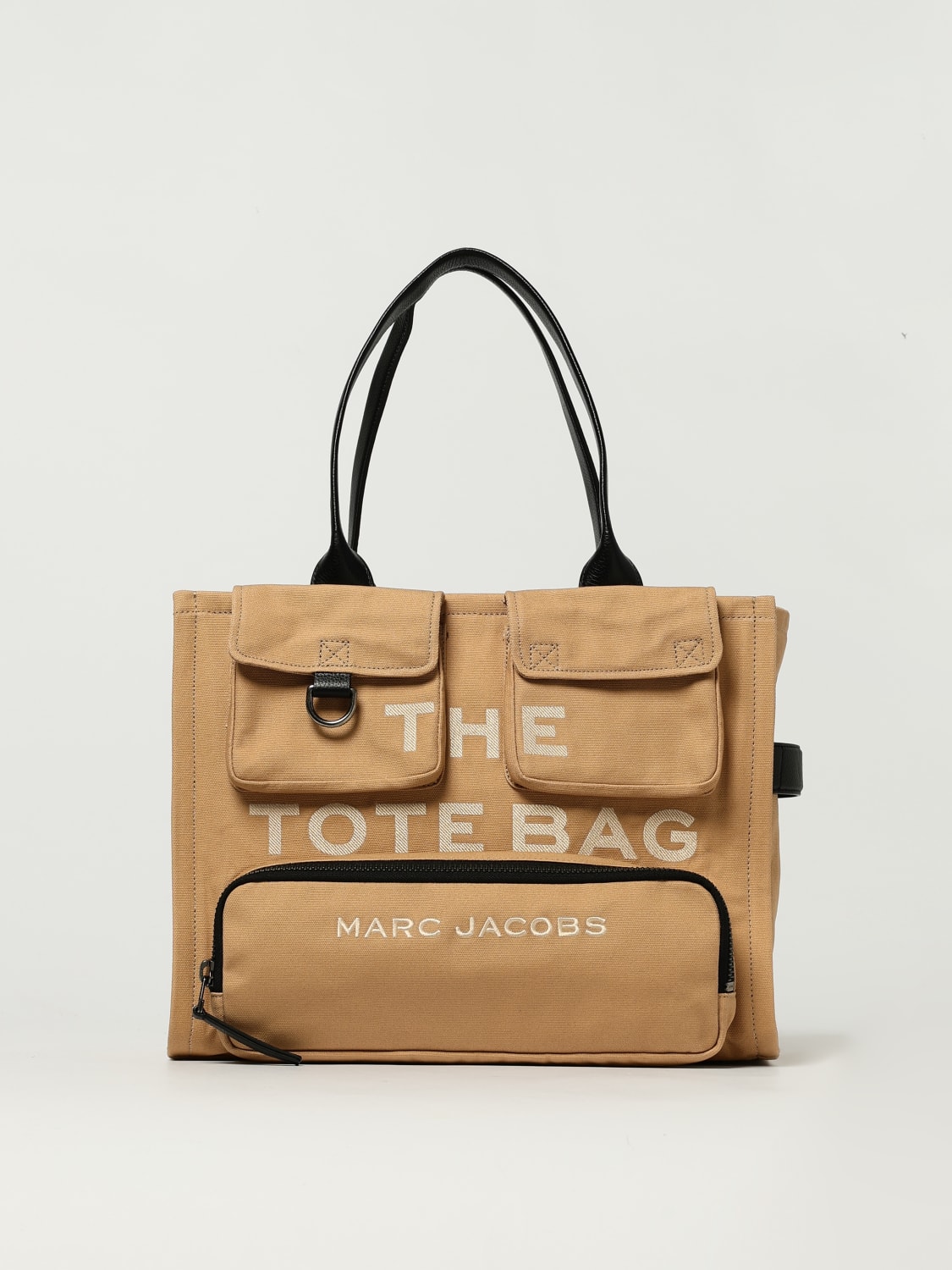 MARC JACOBS BORSA TOTE: Borsa The Large Cargo Marc Jacobs in cotone , Beige - Img 1