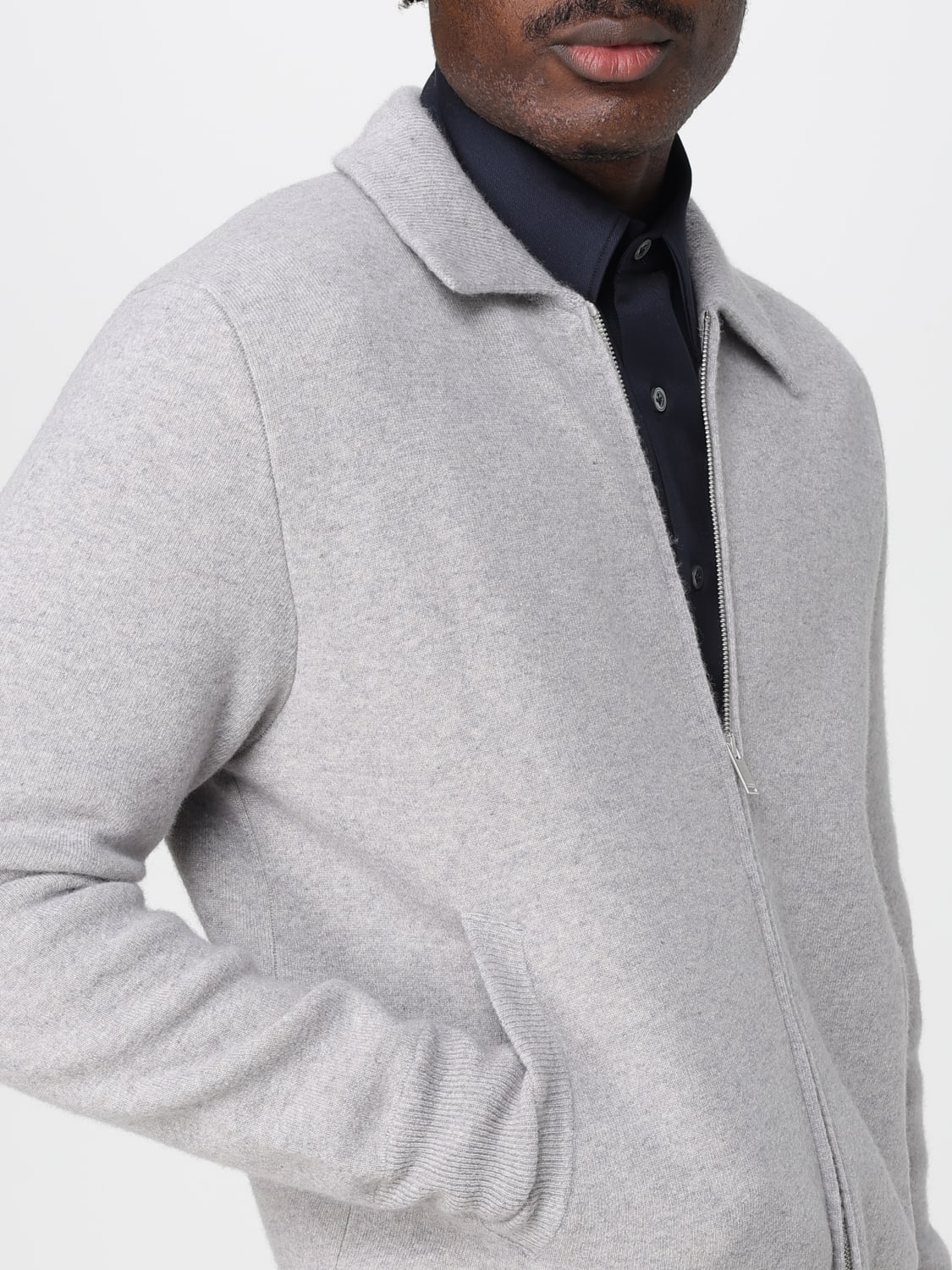 LARDINI SWEATER: Jacket men Lardini, Grey - Img 4