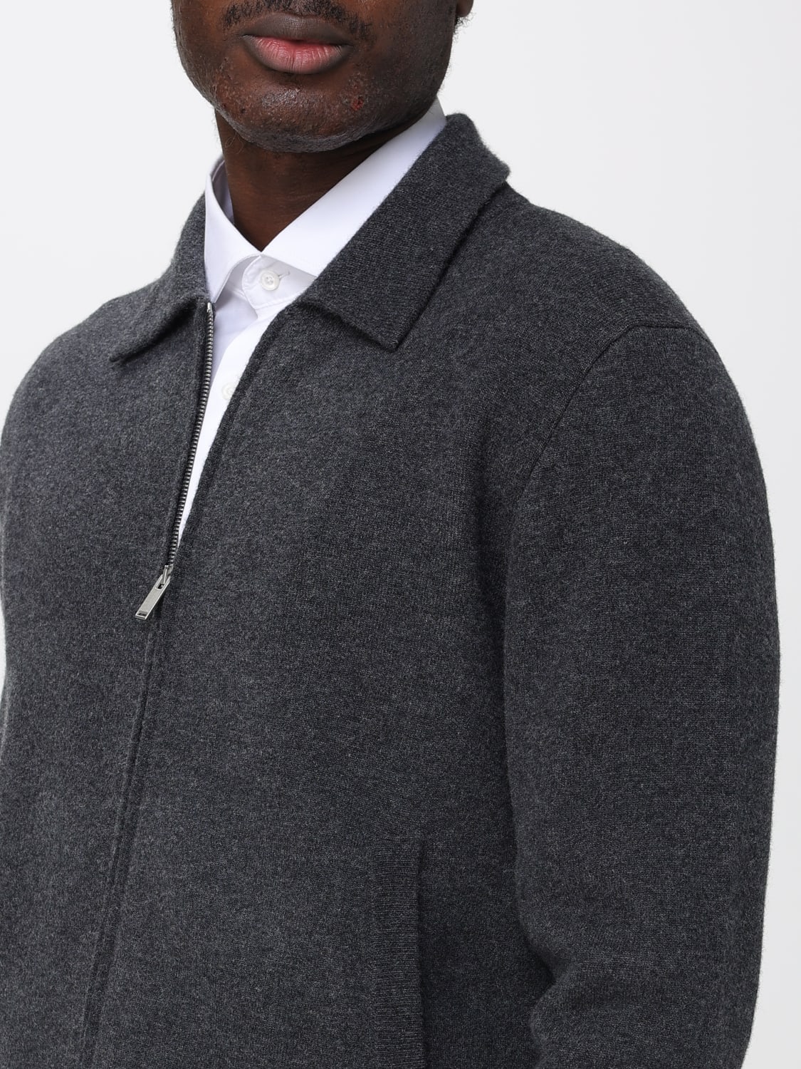 LARDINI SWEATER: Jacket men Lardini, Grey 1 - Img 4