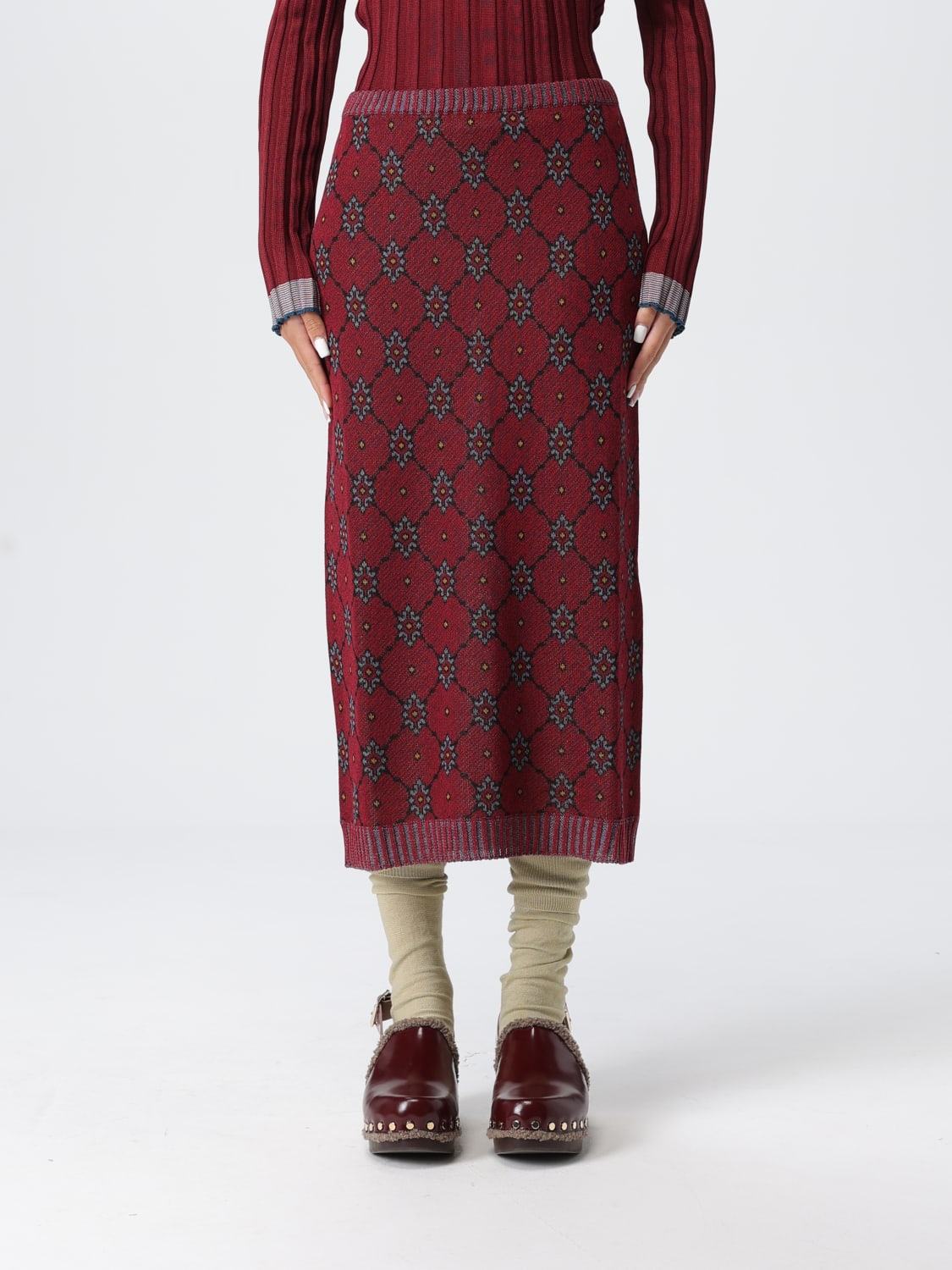 ETRO FALDA: Falda mujer Etro, Rojo - Img 1