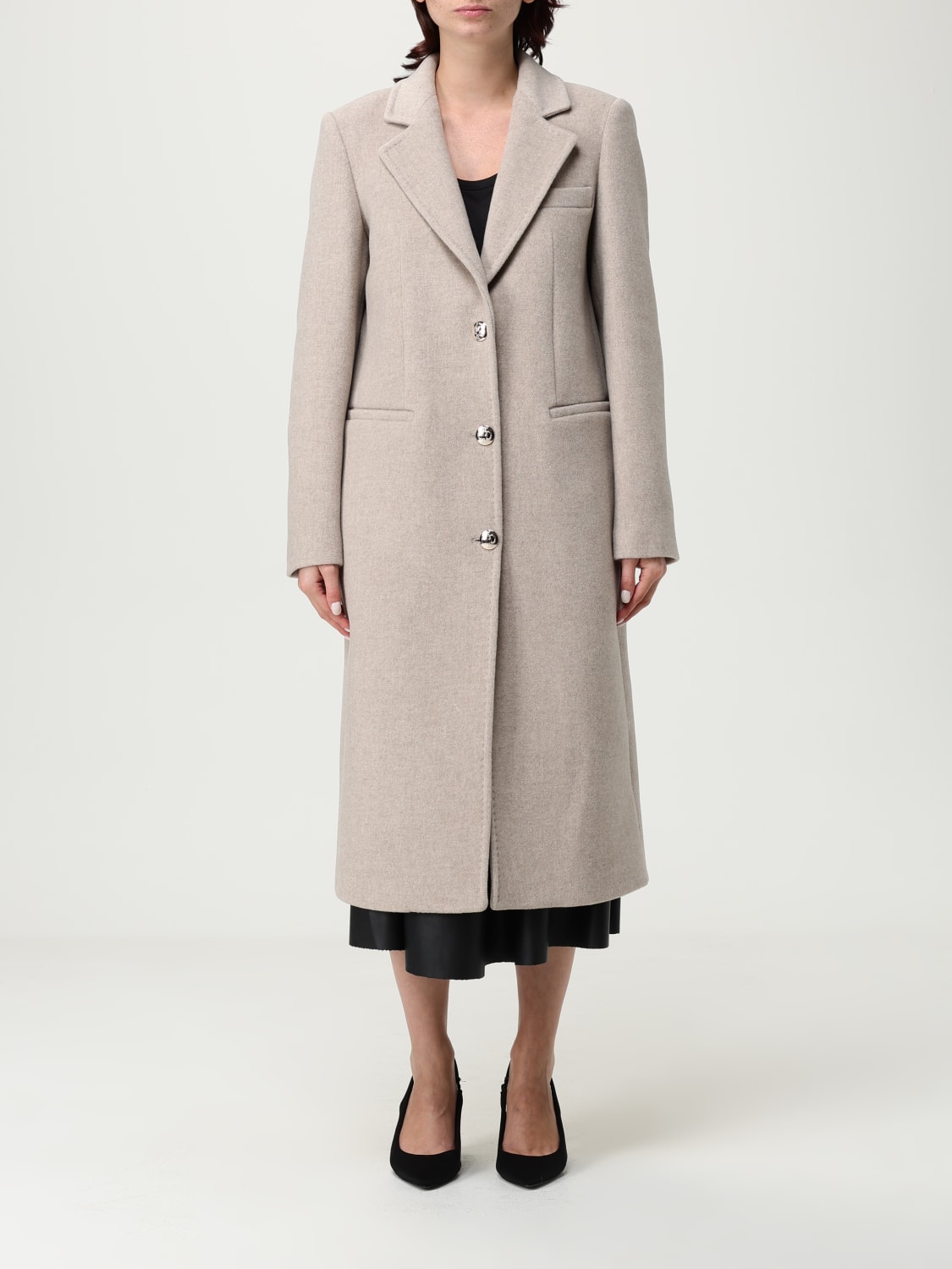 LIU JO COAT: Coat woman Liu Jo, Beige - Img 1