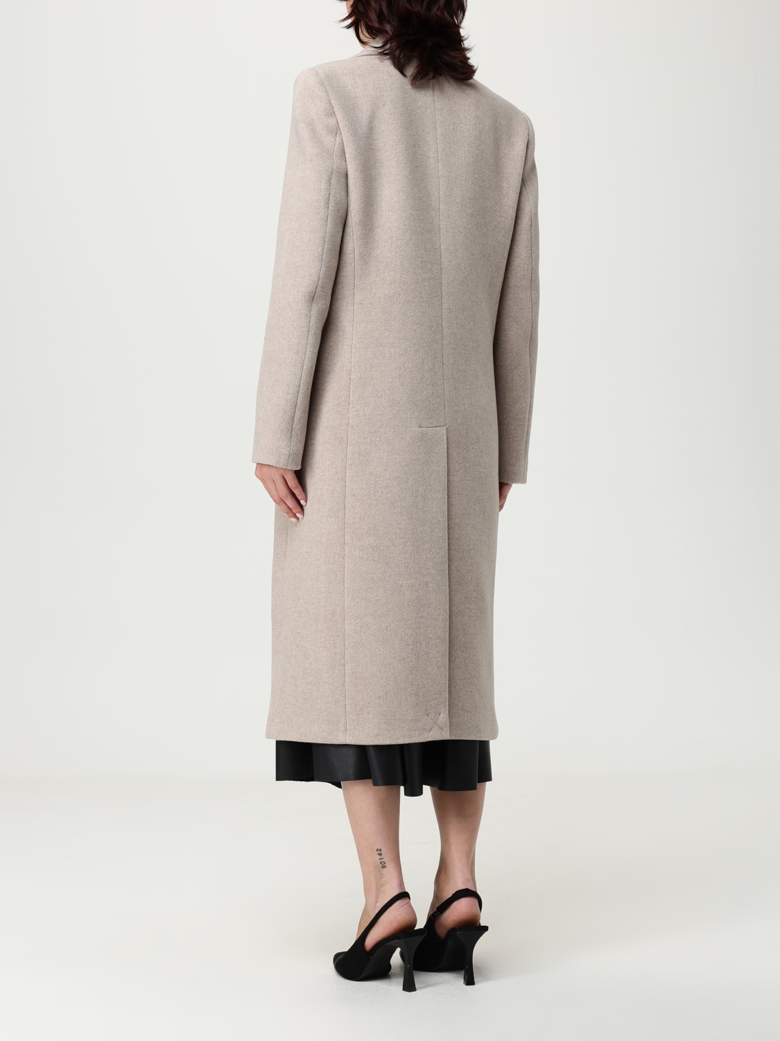 LIU JO COAT: Coat woman Liu Jo, Beige - Img 2