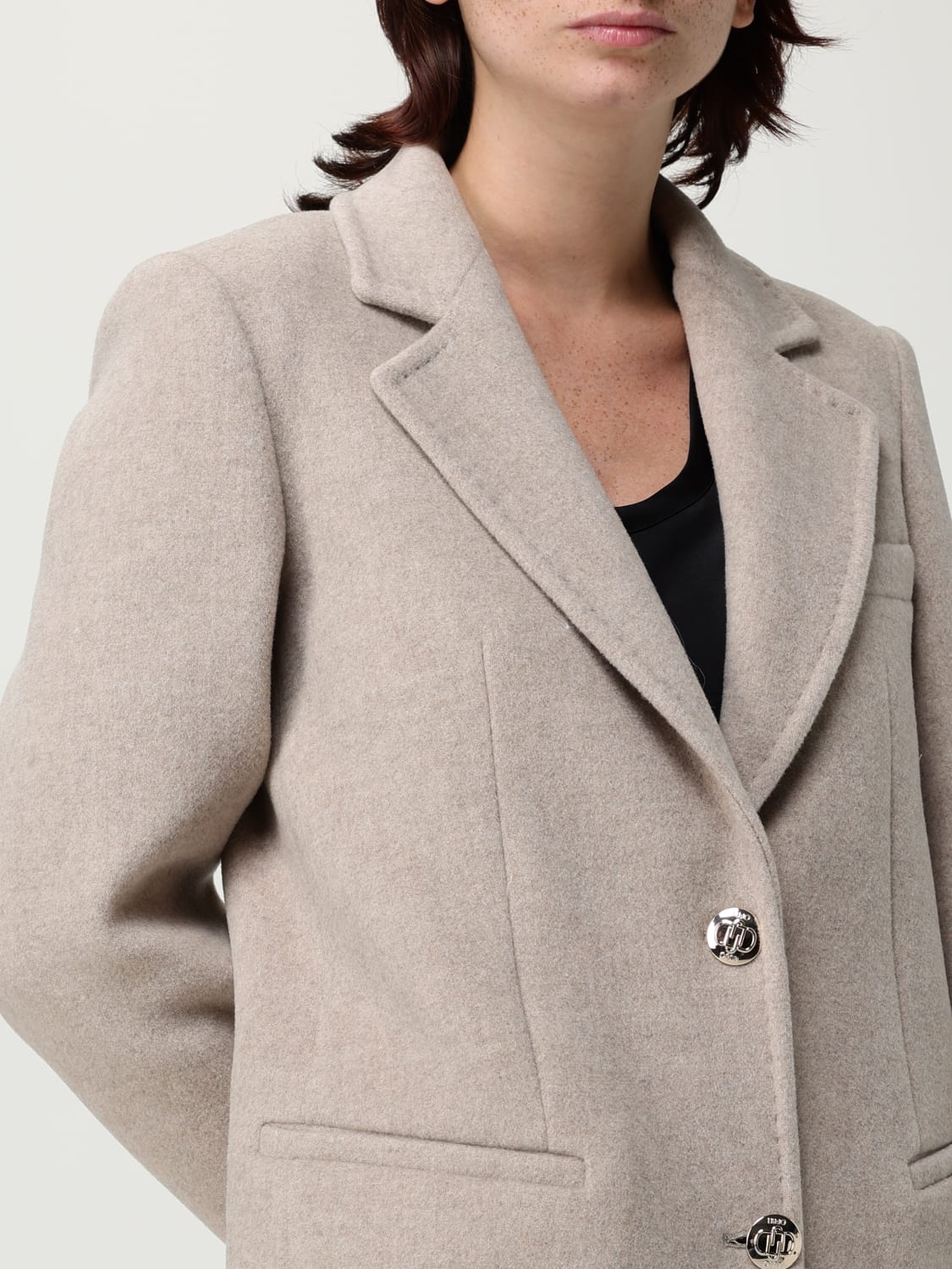 LIU JO COAT: Coat woman Liu Jo, Beige - Img 4