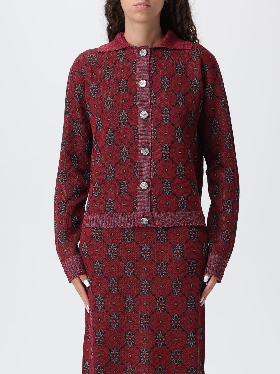 ETRO PULLOVER: Strickjacke damen Etro, Rot - Img 1