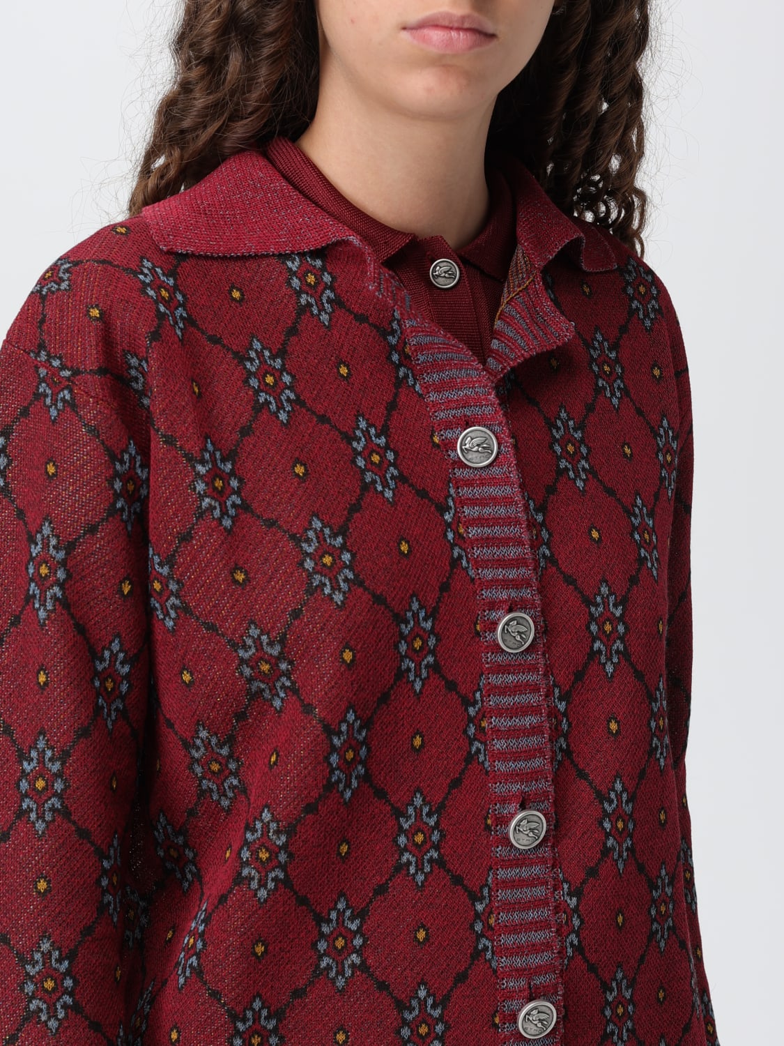 ETRO PULLOVER: Strickjacke damen Etro, Rot - Img 5