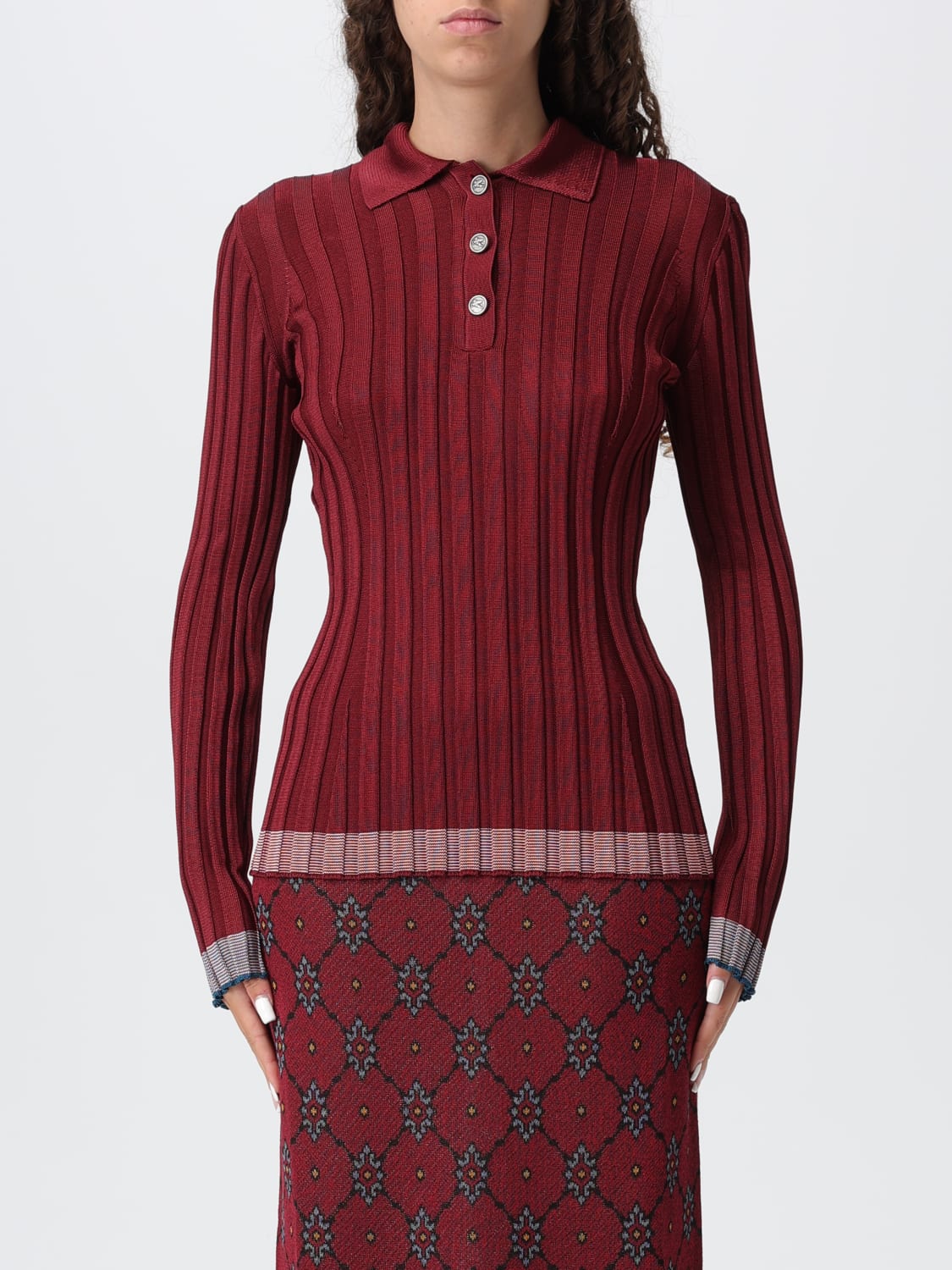 ETRO POLO SHIRT: Polo shirt woman Etro, Red - Img 1