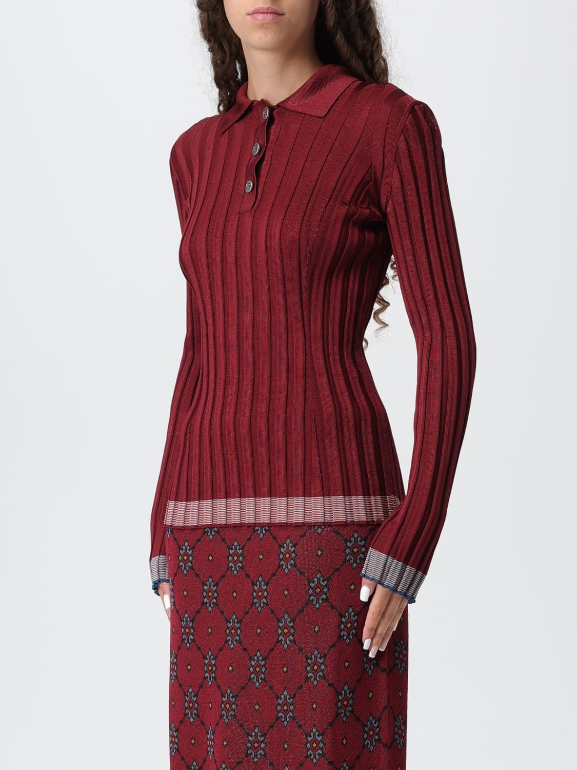 ETRO POLO SHIRT: Polo shirt woman Etro, Red - Img 4