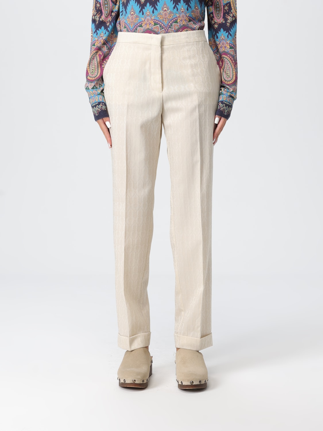 ETRO PANTS: Pants woman Etro, White - Img 1