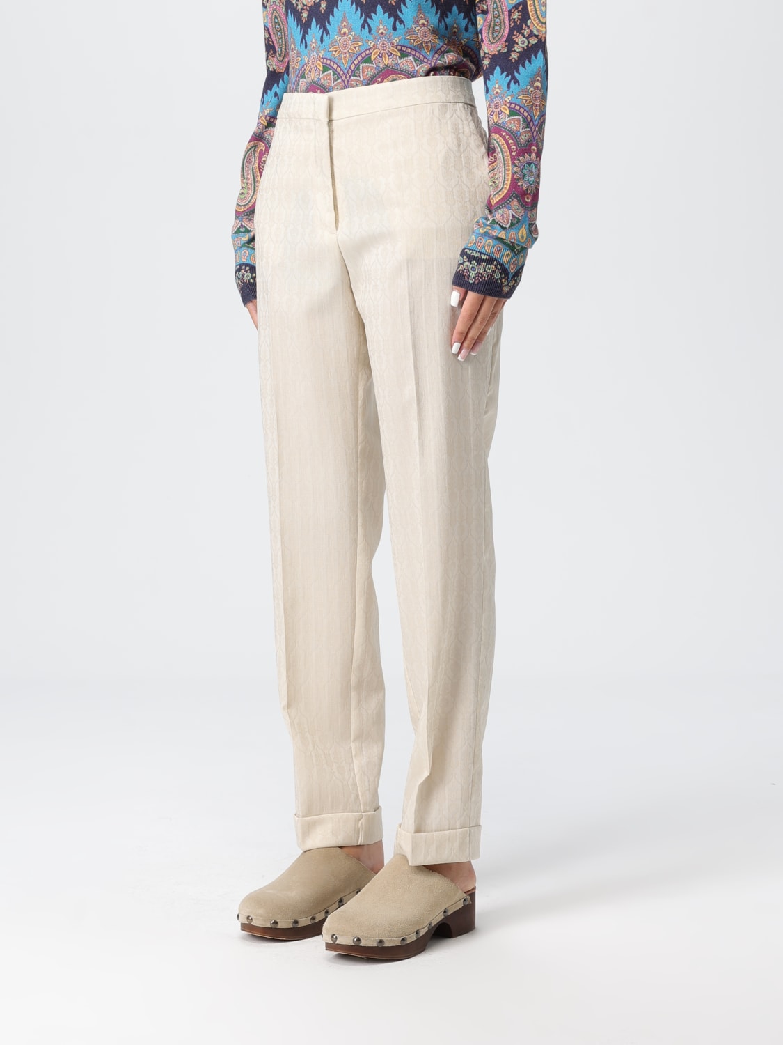 ETRO PANTS: Pants woman Etro, White - Img 4