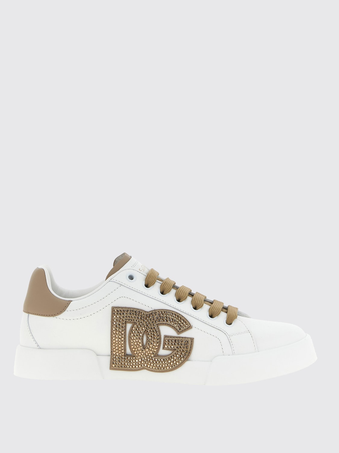 DOLCE & GABBANA SNEAKERS: Sneakers woman Dolce & Gabbana, Beige - Img 1