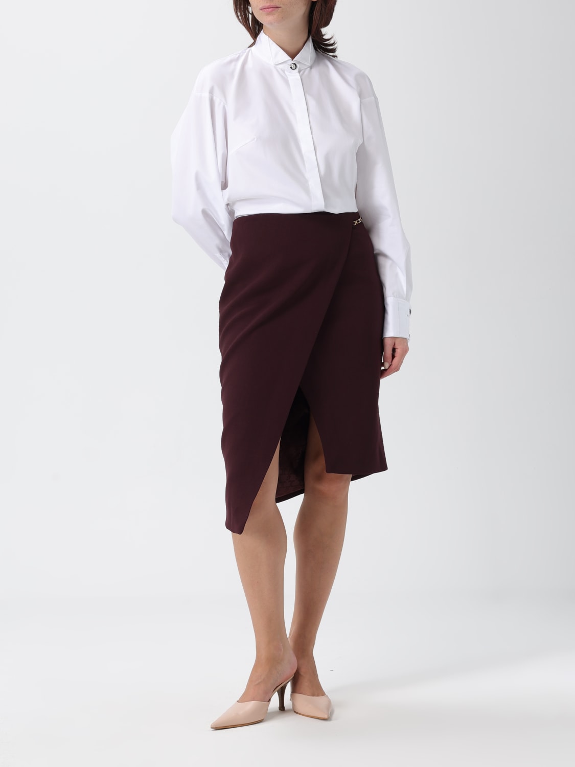 ELISABETTA FRANCHI CAMICIA: Camicia a bustier Elisabetta Franchi in cotone , Bianco - Img 2