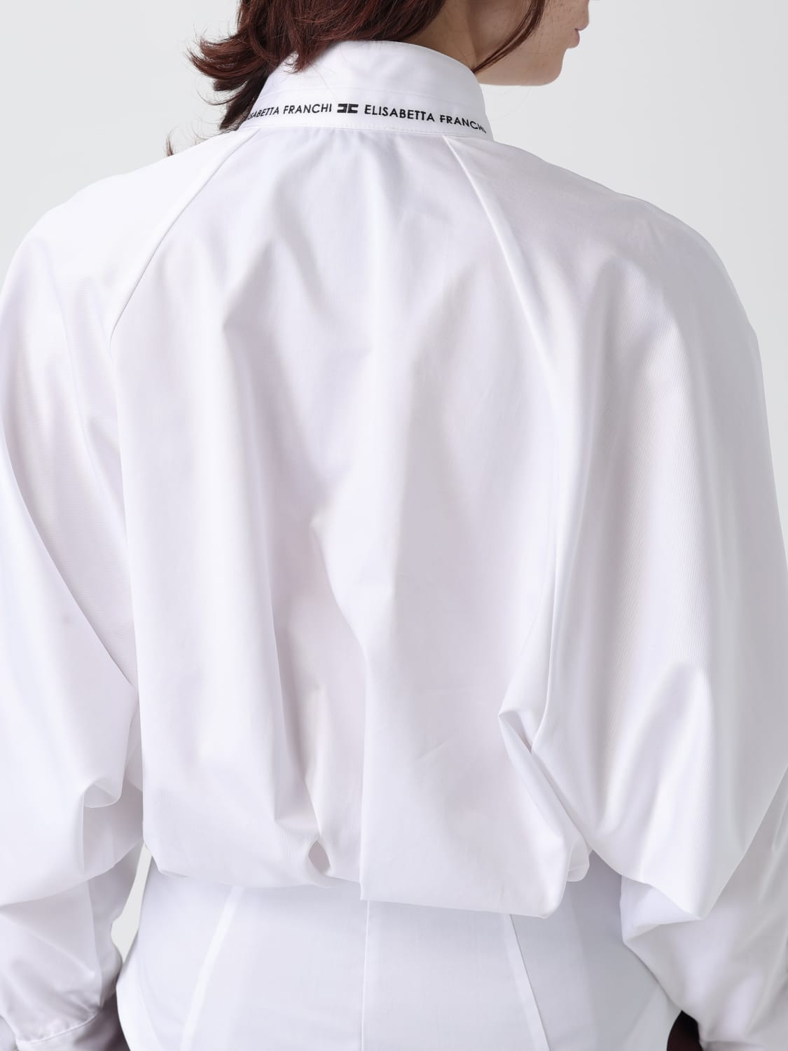 ELISABETTA FRANCHI CAMICIA: Camicia a bustier Elisabetta Franchi in cotone , Bianco - Img 4