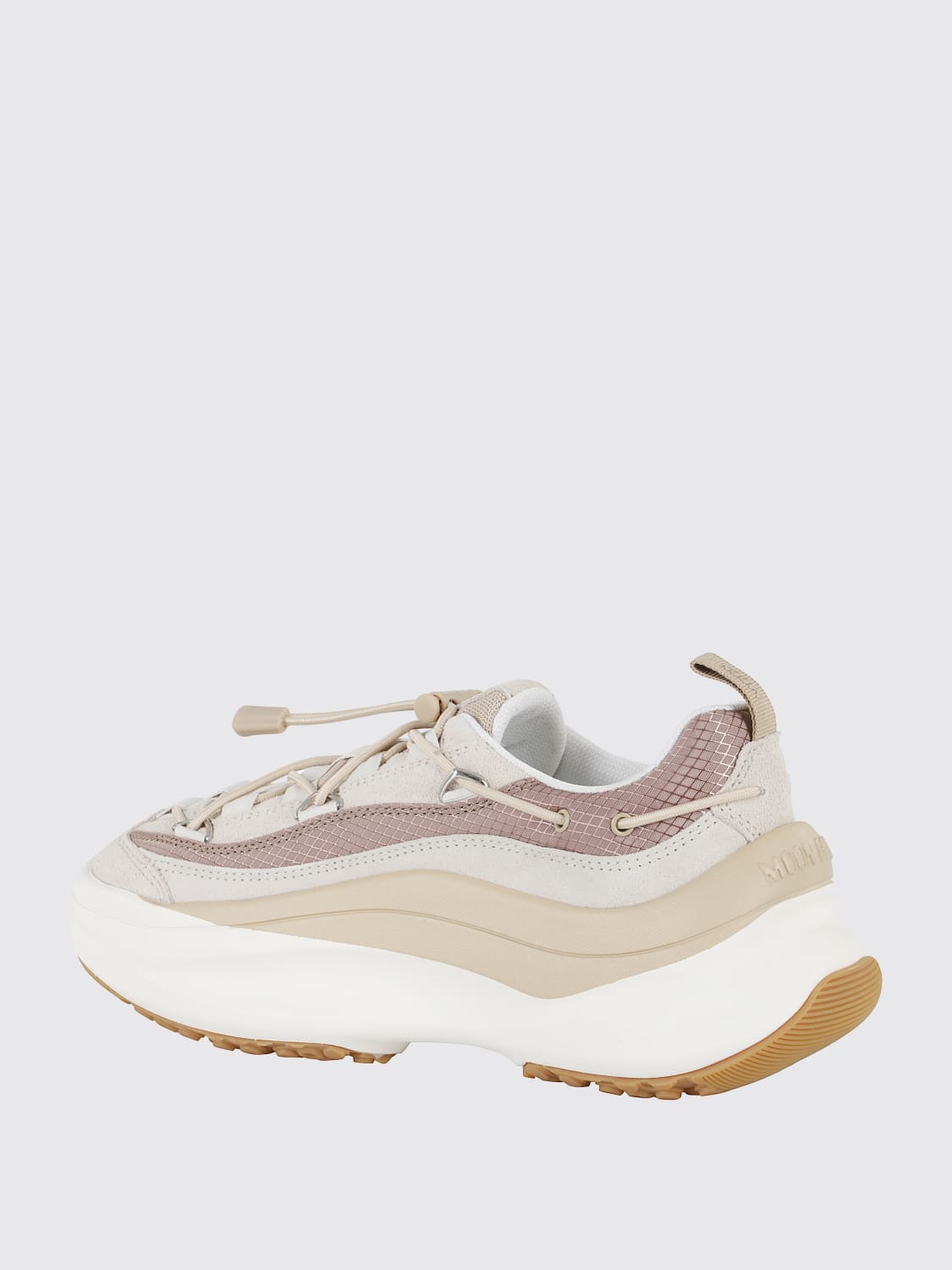 MOON BOOT SNEAKERS: Sneakers Moon247 XLace Moon Boot in camosio e nylon , Bianco - Img 3