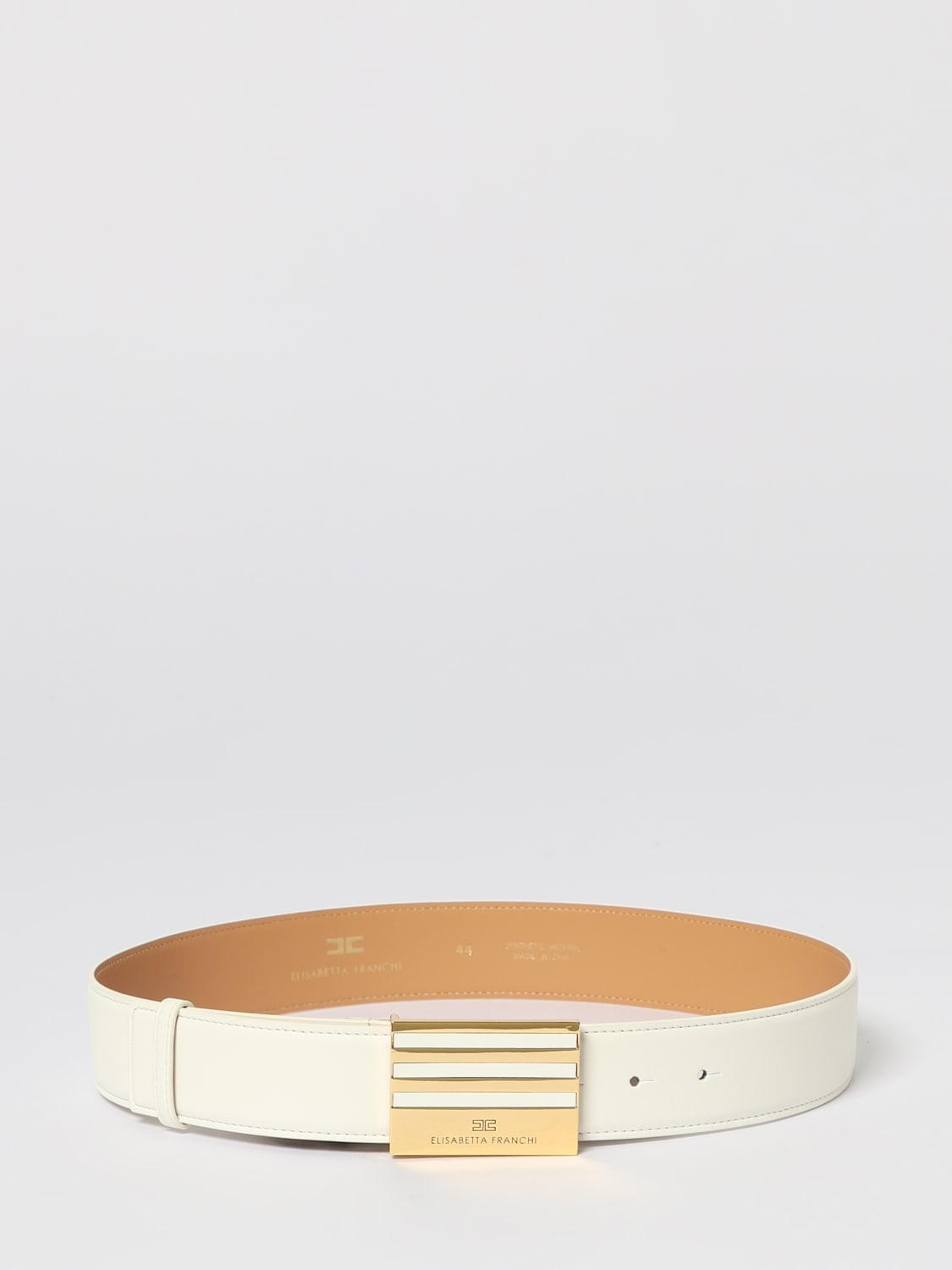 ELISABETTA FRANCHI CINTURÓN: Correas mujer Elisabetta Franchi, Marfil - Img 1