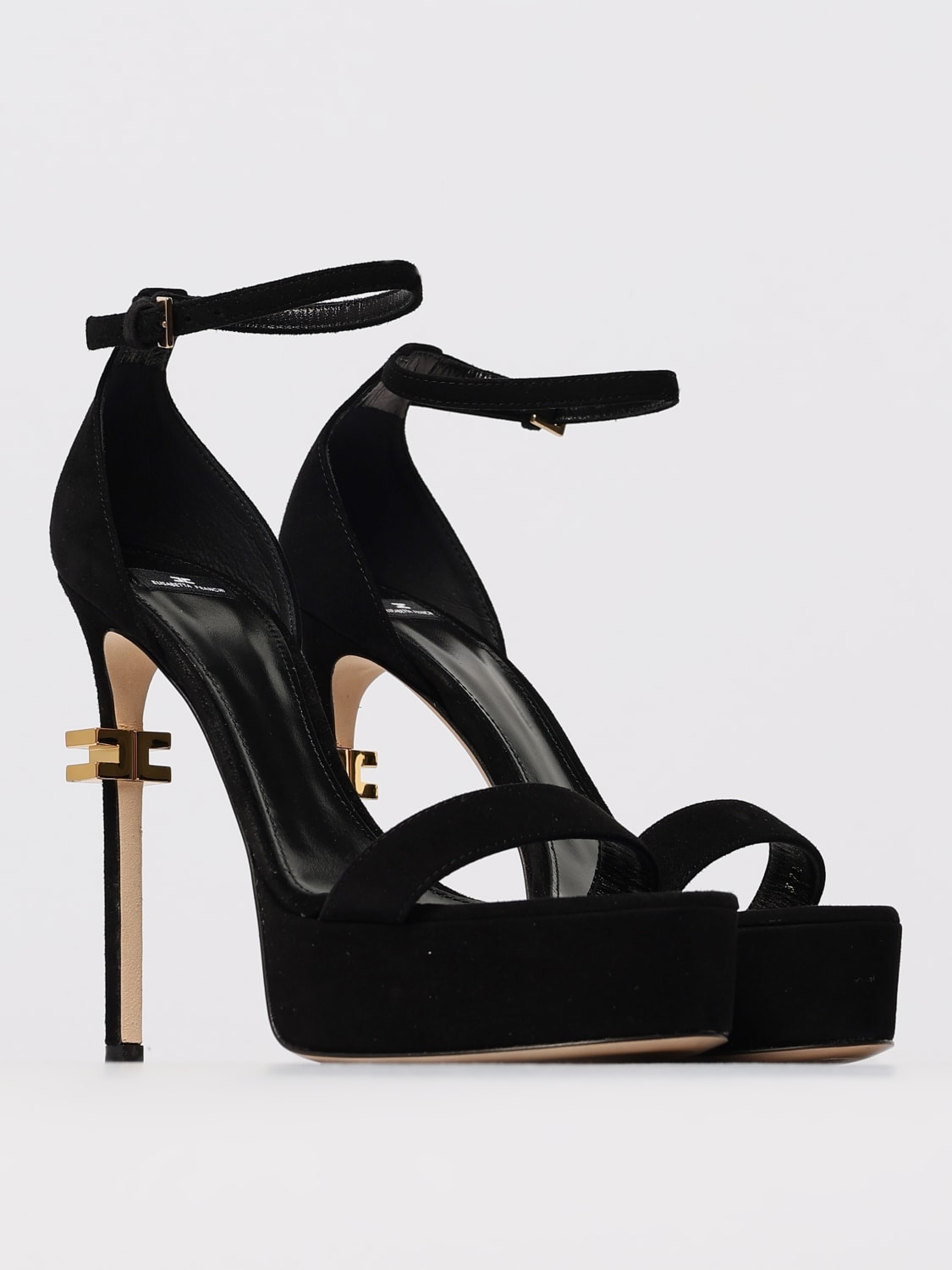 ELISABETTA FRANCHI HEELED SANDAL: Flat sandals woman Elisabetta Franchi, Black - Img 2