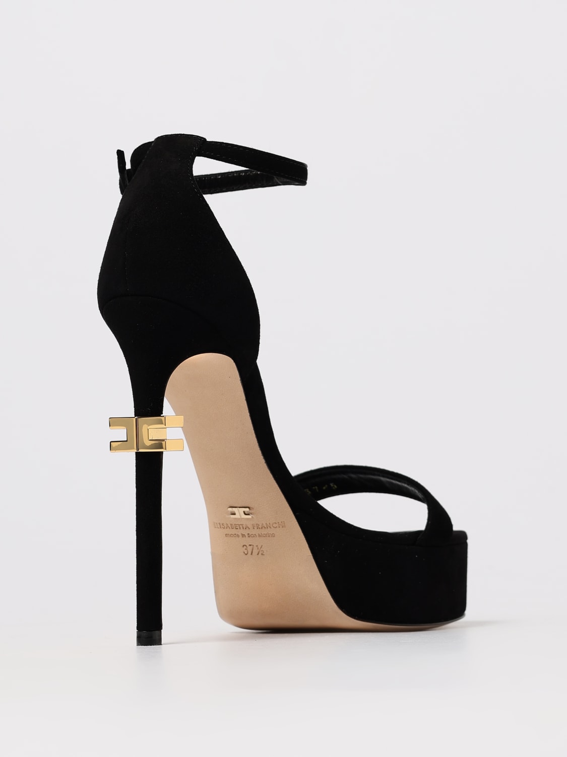 ELISABETTA FRANCHI HEELED SANDAL: Flat sandals woman Elisabetta Franchi, Black - Img 3