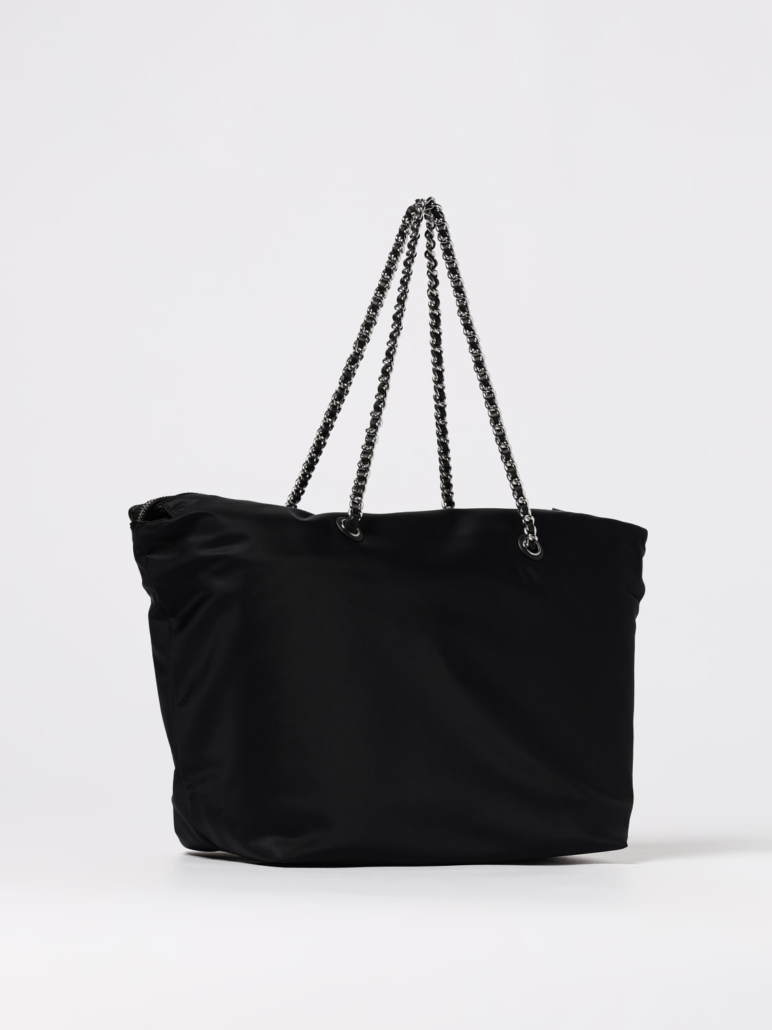 TORY BURCH BORSA MINI: Borsa Ella Small Tory Burch in nylon riciclato e pelle bio-based, Nero - Img 2