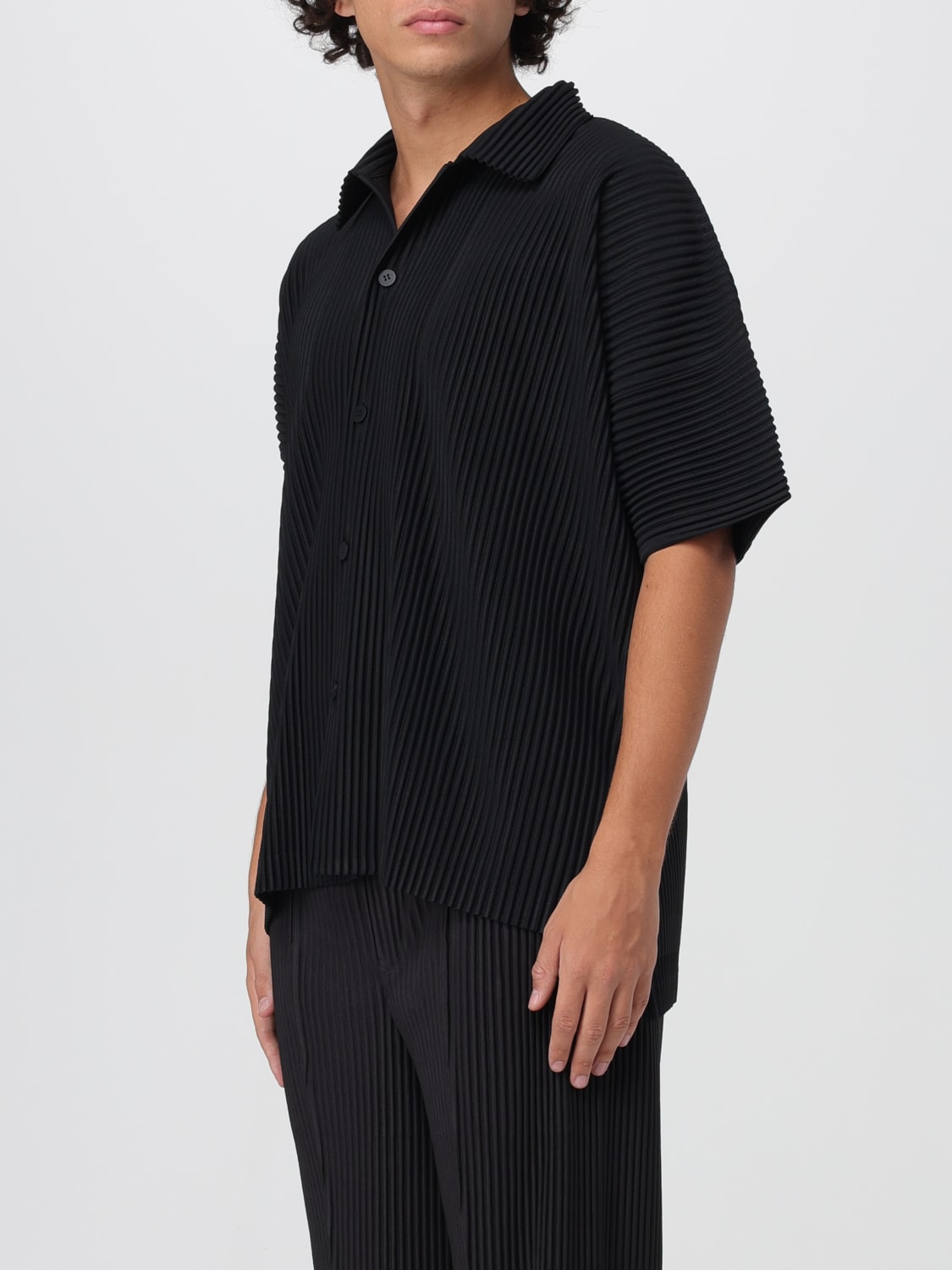 HOMME PLISSE' ISSEY MIYAKE CAMICIA: Camicia Homme Plisse' Issey Miyake in crêpe, Nero - Img 4