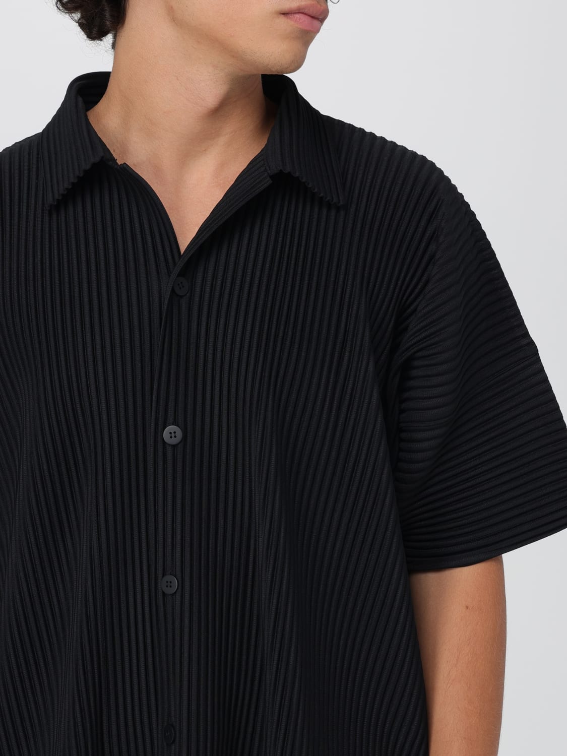 HOMME PLISSE' ISSEY MIYAKE CAMICIA: Camicia Homme Plisse' Issey Miyake in crêpe, Nero - Img 5