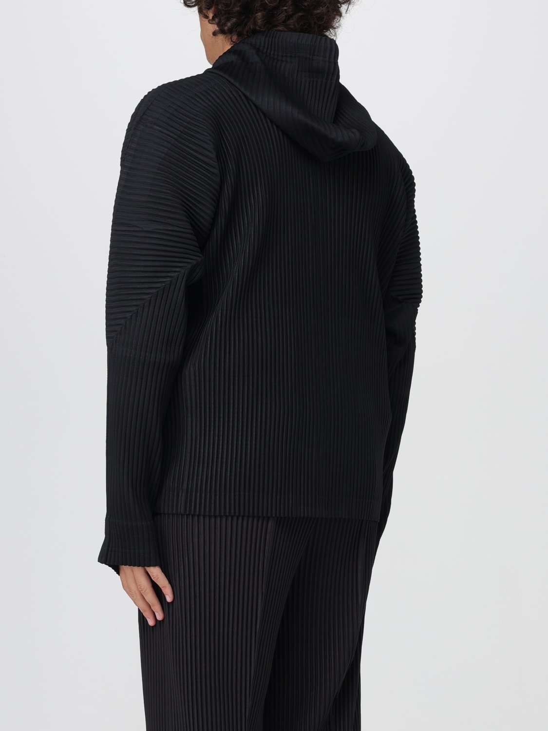 HOMME PLISSE' ISSEY MIYAKE FELPA: Felpa con zip Homme Plisse' Issey Miyake, Nero - Img 3