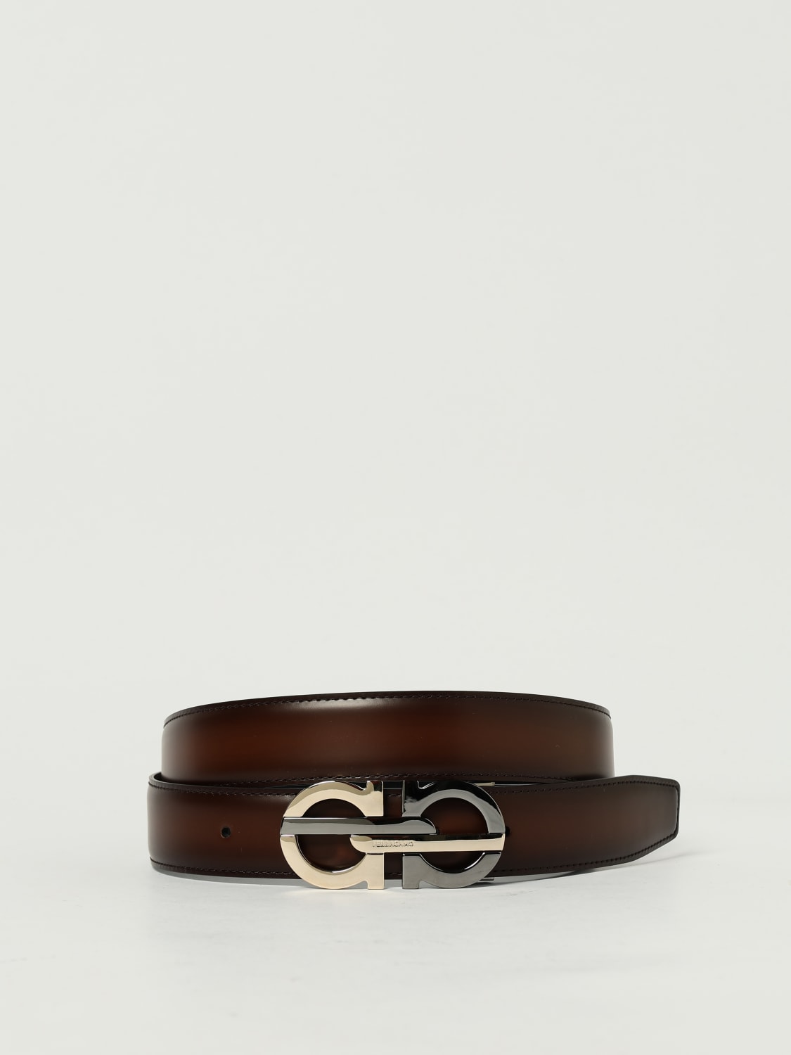 FERRAGAMO BELT: Belt men Ferragamo, Brown - Img 1