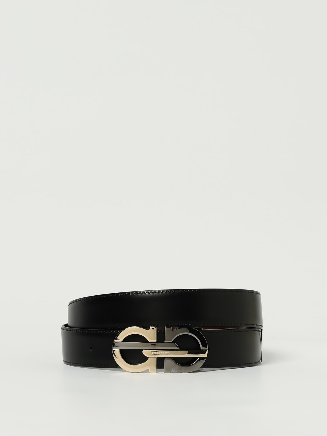 FERRAGAMO BELT: Belt men Ferragamo, Brown - Img 2