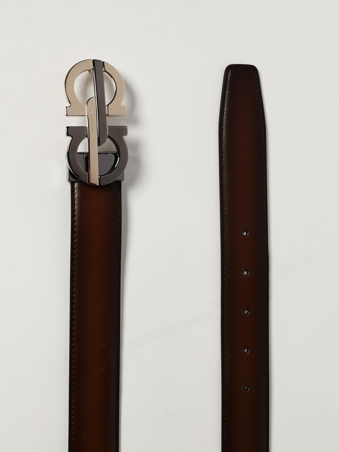 FERRAGAMO BELT: Belt men Ferragamo, Brown - Img 3