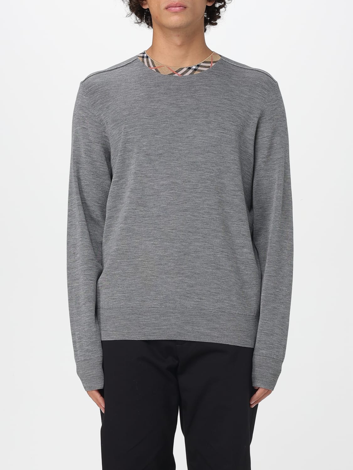 BURBERRY SWEATER: Sweatshirt men Burberry, Grey - Img 1