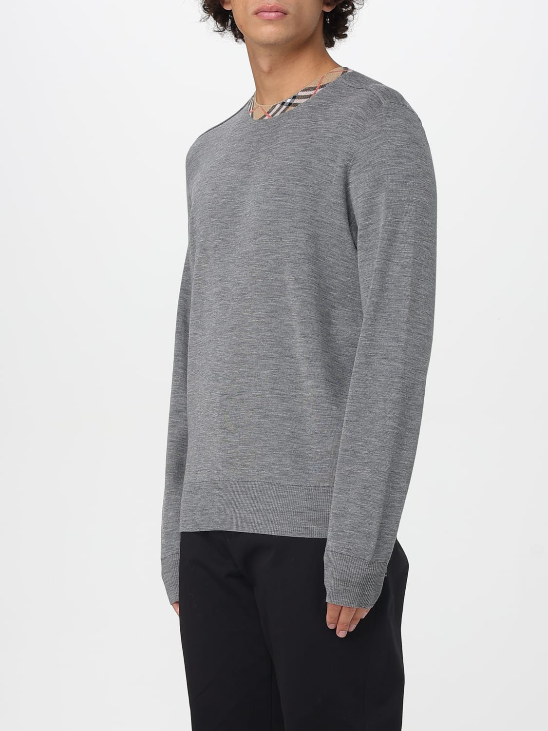 BURBERRY SWEATER: Sweatshirt men Burberry, Grey - Img 4