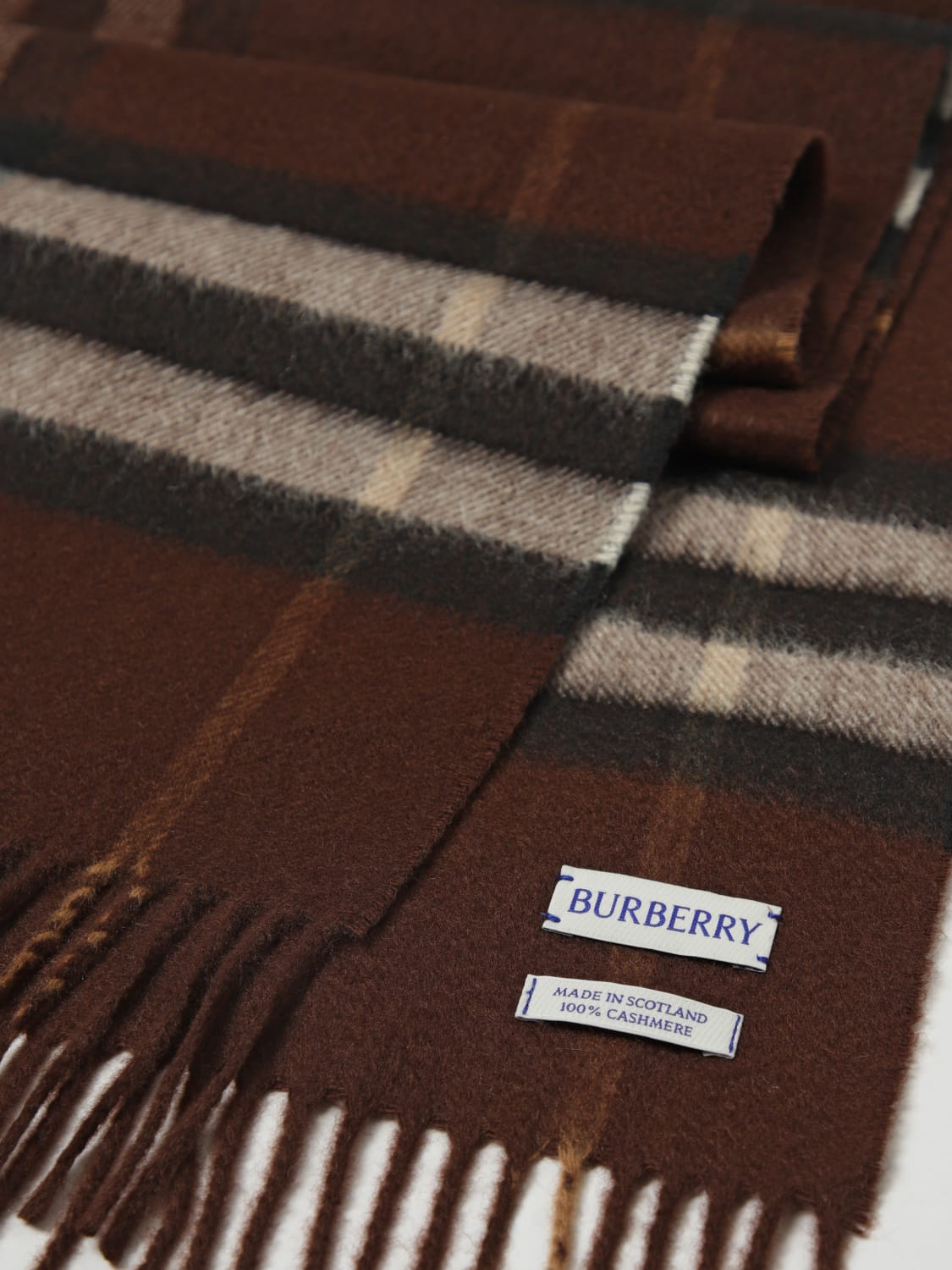 BURBERRY SCARF: Scarf men Burberry, Brown - Img 3