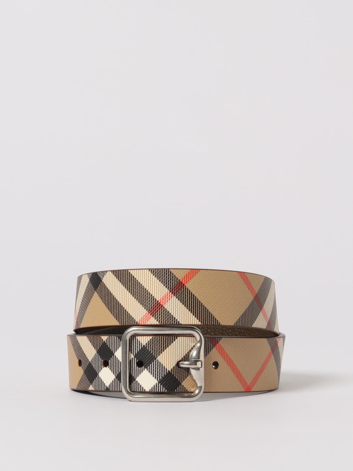 BURBERRY BELT: Belt men Burberry, Beige - Img 1