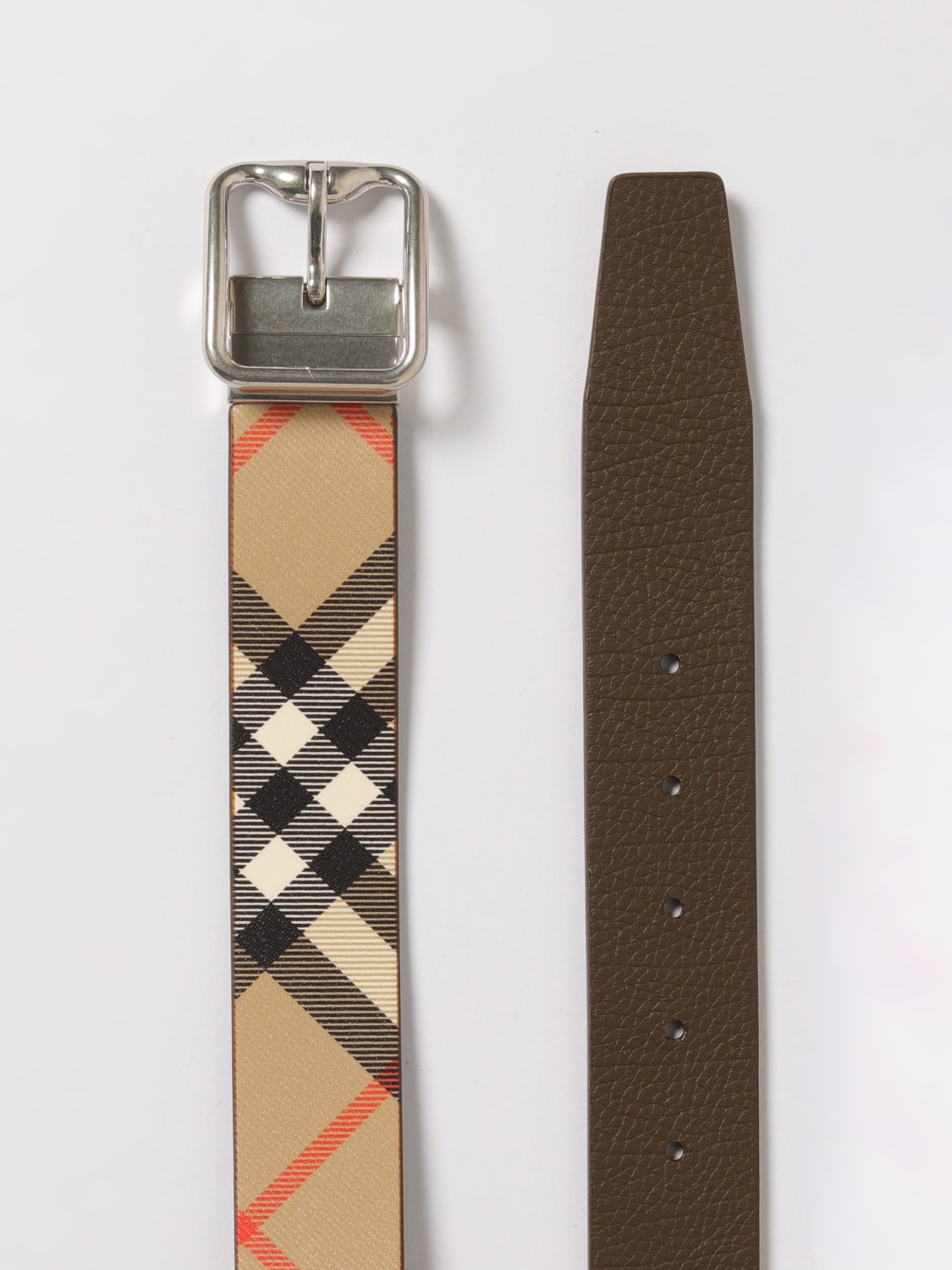 BURBERRY BELT: Belt men Burberry, Beige - Img 3
