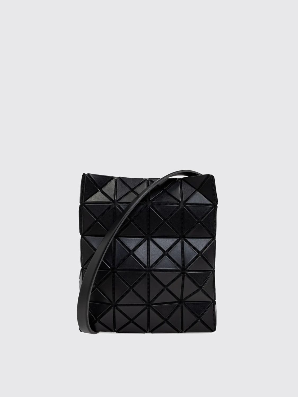BAO BAO ISSEY MIYAKE BORSA A SPALLA: Borsa Prism Matte Bao Bao Issey Miyake in pvc e nylon , Nero - Img 1