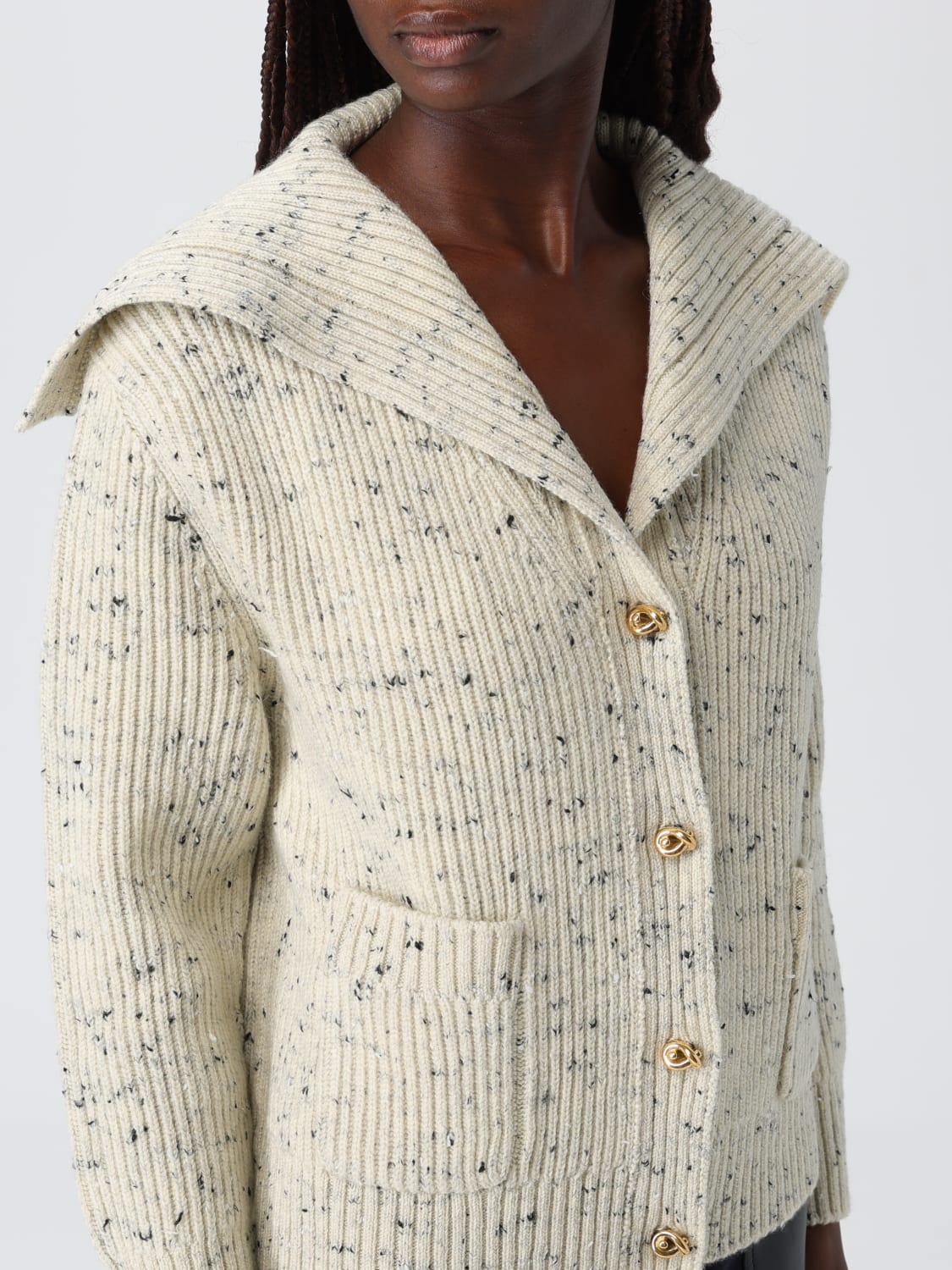 BOTTEGA VENETA SWEATER: Cardigan woman Bottega Veneta, Beige - Img 5