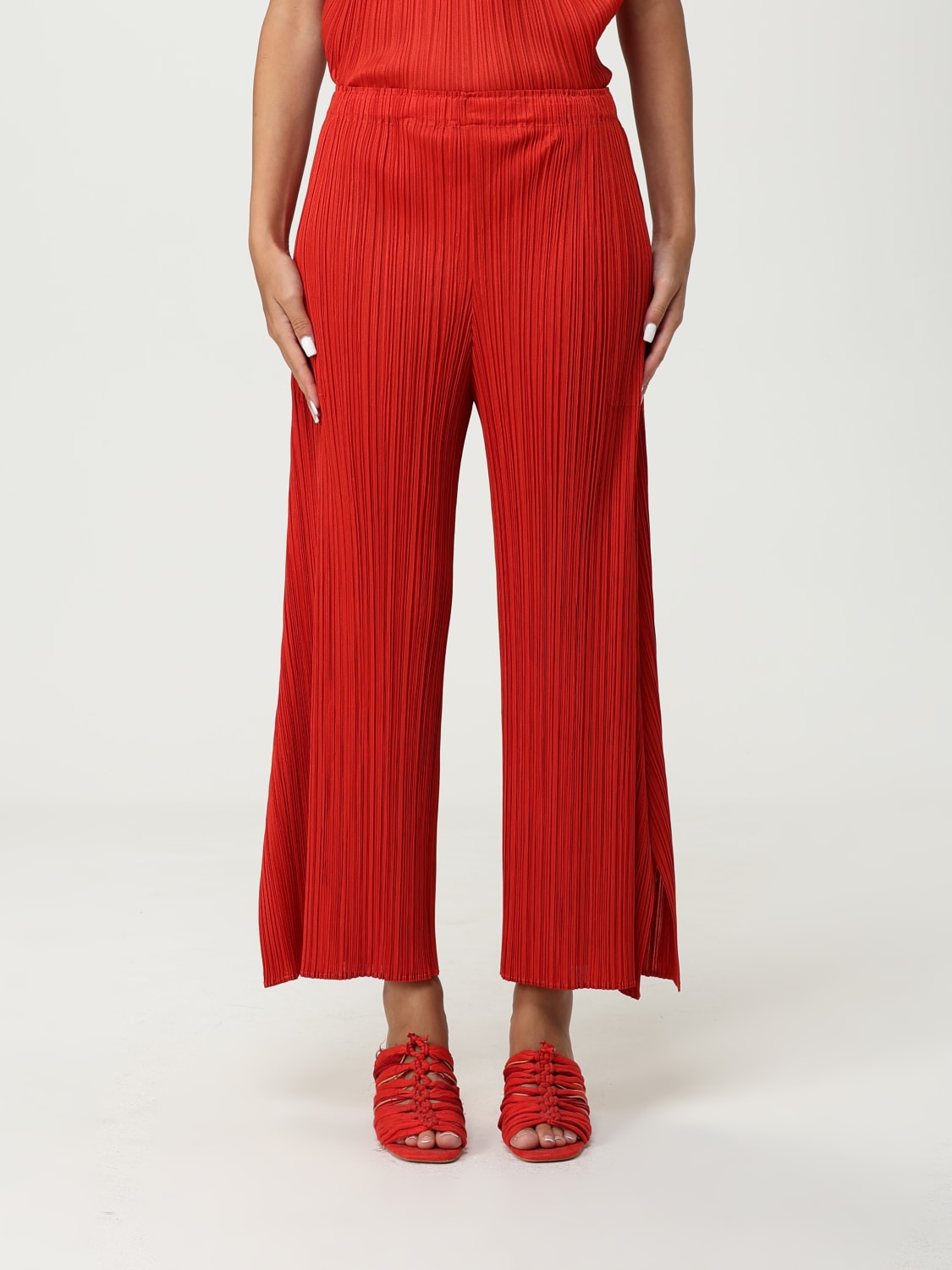 PLEATS PLEASE ISSEY MIYAKE PANTS: Pants woman Pleats Please Issey Miyake, Red - Img 1