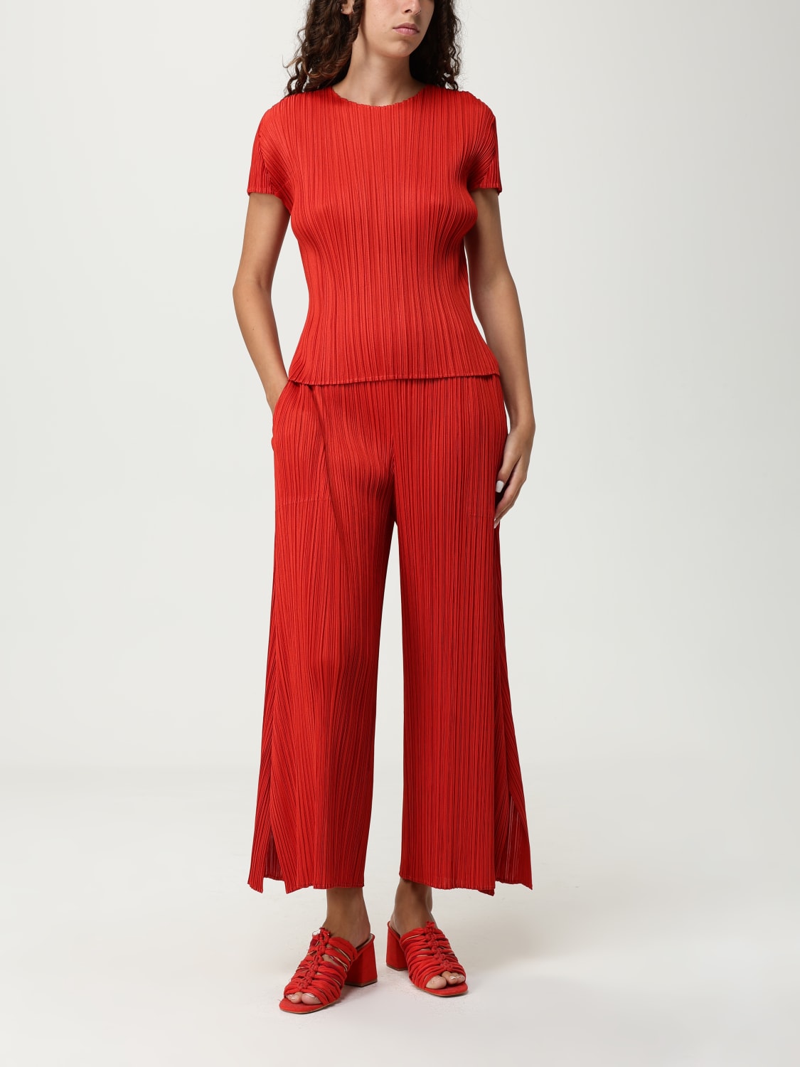 PLEATS PLEASE ISSEY MIYAKE PANTS: Pants woman Pleats Please Issey Miyake, Red - Img 2
