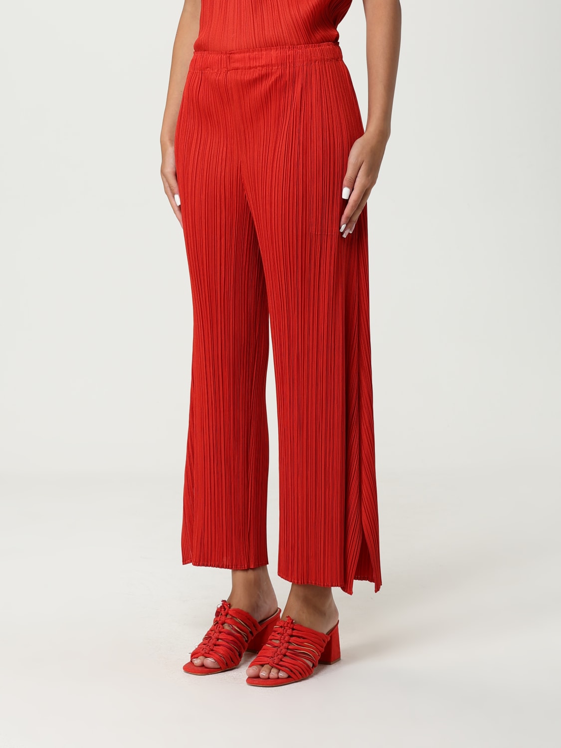 PLEATS PLEASE ISSEY MIYAKE PANTS: Pants woman Pleats Please Issey Miyake, Red - Img 4