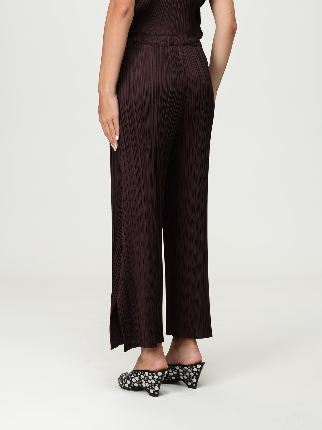 PLEATS PLEASE ISSEY MIYAKE PANTS: Pants woman Pleats Please Issey Miyake, Brown - Img 3