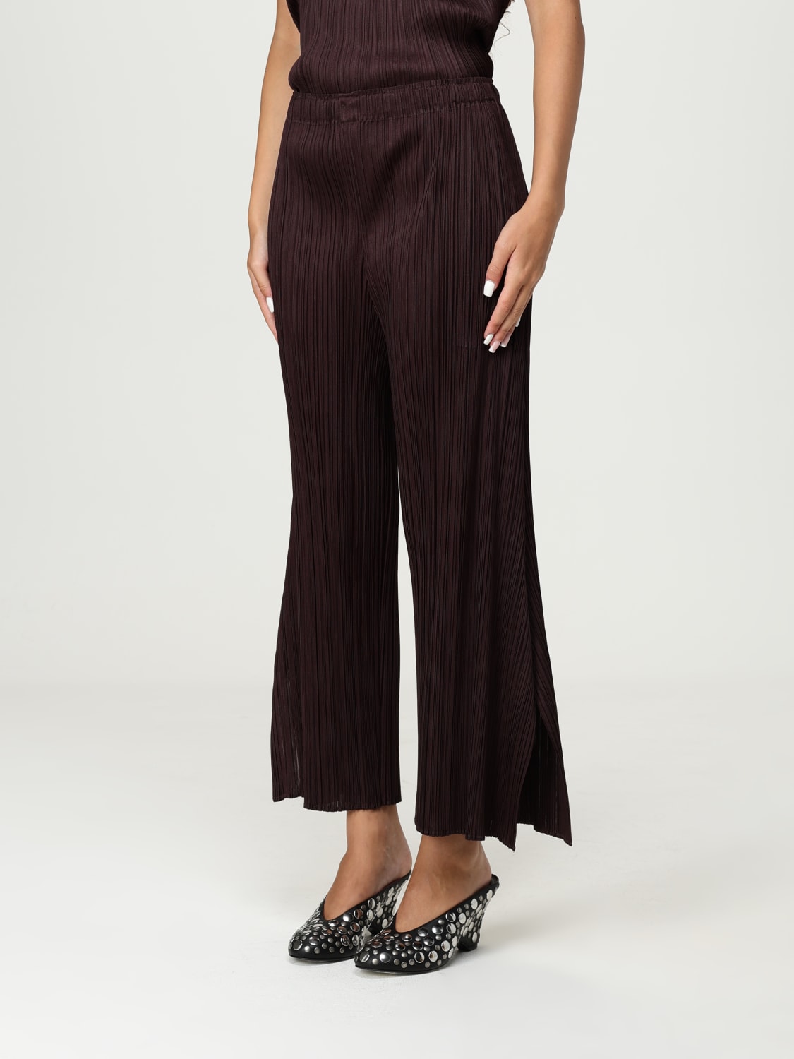 PLEATS PLEASE ISSEY MIYAKE PANTS: Pants woman Pleats Please Issey Miyake, Brown - Img 4