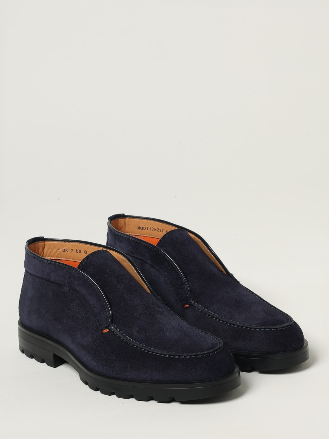 SANTONI STIEFELETTEN: Mokassins herren Santoni, Blau - Img 2