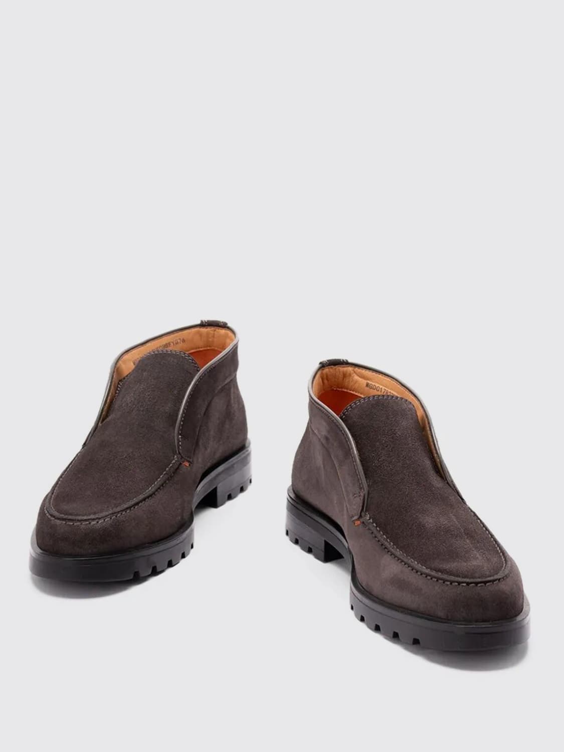 SANTONI BOOT: Loafers men Santoni, Grey - Img 2