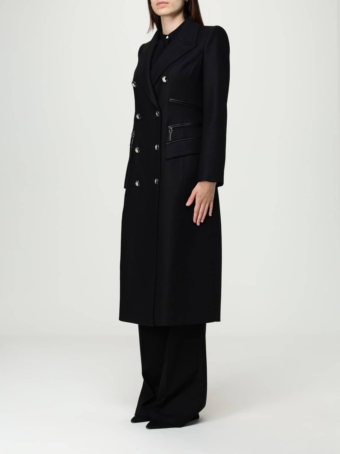 ELISABETTA FRANCHI COAT: Coat woman Elisabetta Franchi, Black - Img 3