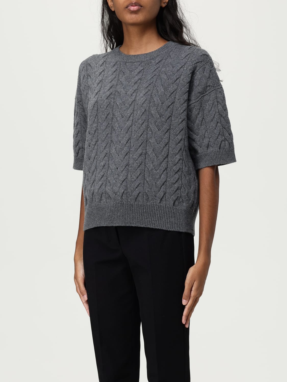 MAX MARA SWEATER: Cardigan woman Max Mara, Grey - Img 4