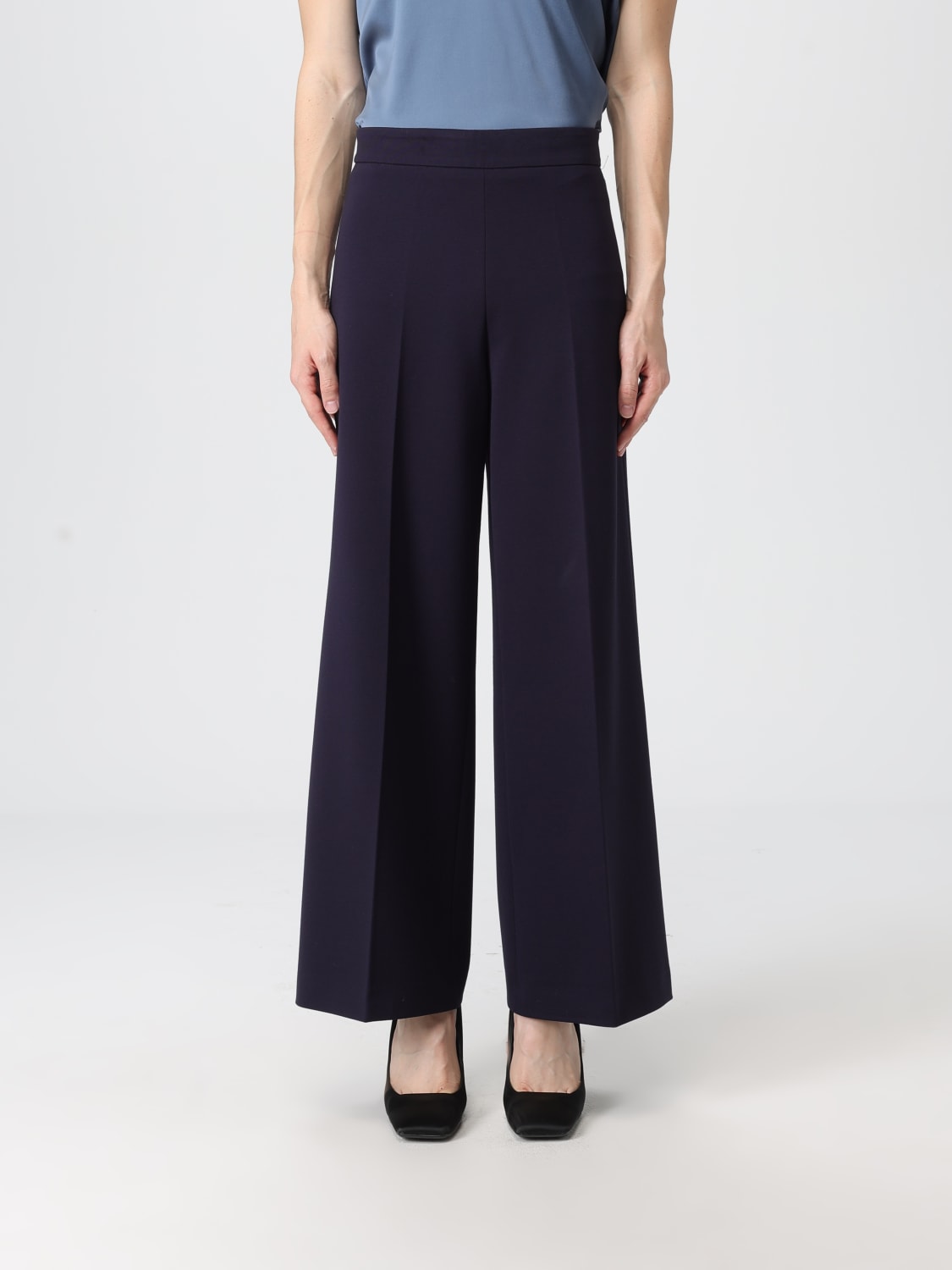 LIVIANA CONTI PANTALONES: Pantalón mujer Liviana Conti, Azul Oscuro - Img 1